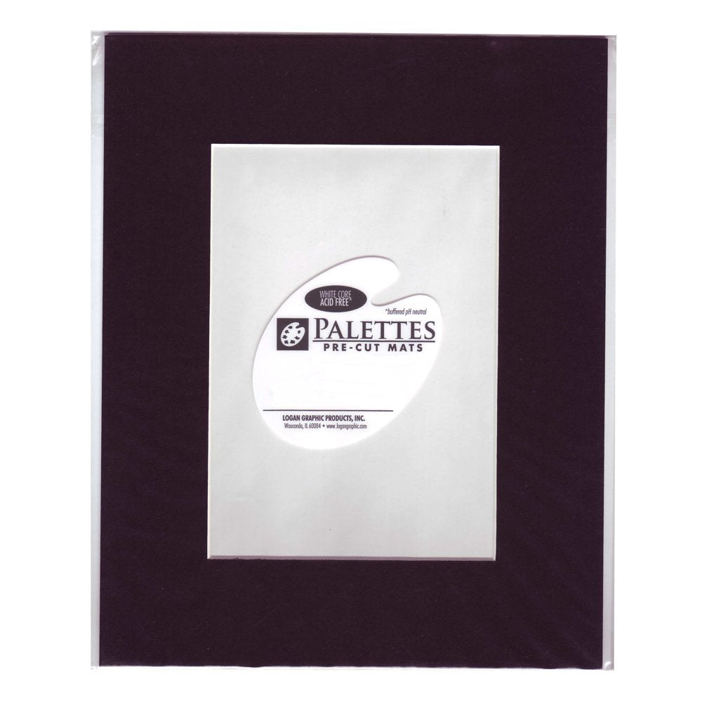 Logan Graphic Pre-Cut Mat Board 16x20 Inches - Smooth Black Acid-Free Matting for Framing Photos, Artwork & Certificates - Perfect for Home Decor, Galleries & Professional Displays