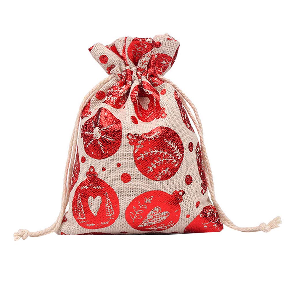 NUOBESTY 30Pcs Christmas Burlap Drawstring Gift Bags - Santa Sack Candy Treat Pouch for Holiday Party Favors, Stocking Stuffers & Gift Wrapping | Perfect for Christmas Celebrations, Office Gifts & Festive Decorations