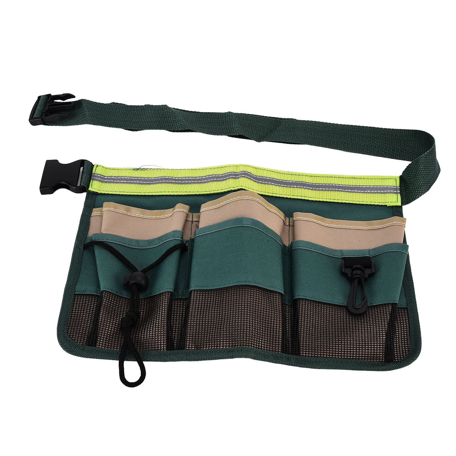 01 Garden Tool Set with Reflective Sticker Design - Durable Storage Pouch for Organizing Small Garden Tools & Accessories (Green) - Perfect for Gardening, Landscaping & Outdoor Storage