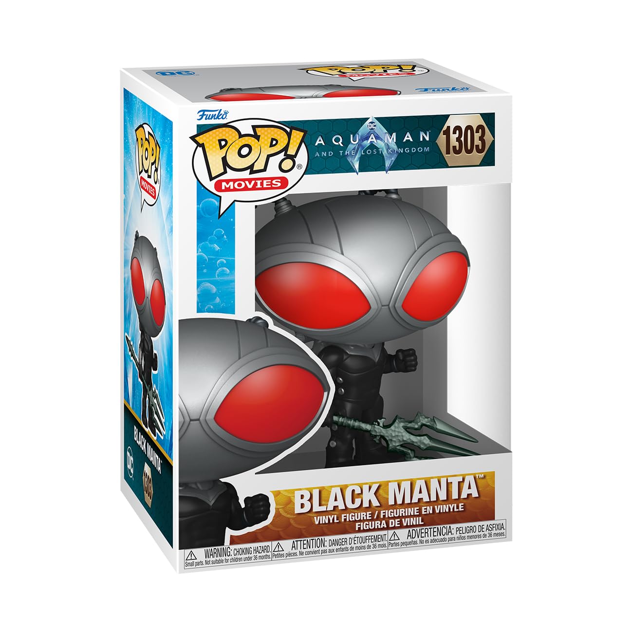 Funko Pop! DC Black Manta Vinyl Collectible Figure - Aquaman Movie Merchandise - Official Gift for Kids & Adults - Perfect for Movie Fans & Collectors - Display on Shelves, Desks or in Collections