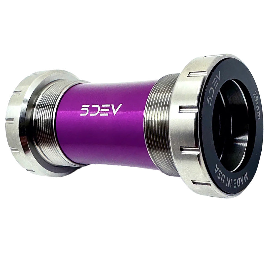 5Dev Titanium Bottom Bracket - 29/DUB, 68/73mm - Lightweight & Durable Bike Component for MTB, Road & Gravel Bikes - Perfect for High-Performance Cycling & Off-Road Adventures