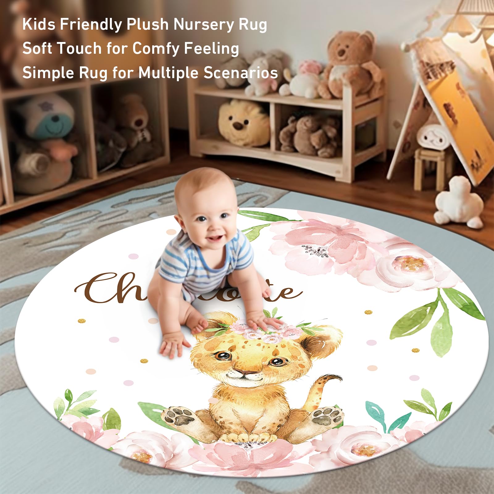 Personalized Baby Crib Bedding Set with Custom Name - 5 Piece Pink Lion Nursery Set for Toddlers & Kids | Soft Comforter, Fitted Sheet, Bumper Pads | Perfect Baby Shower Gift for Boys & Girls | Ideal for Nursery Decor, Newborn Sleep Safety, and Special Occasion Gifts