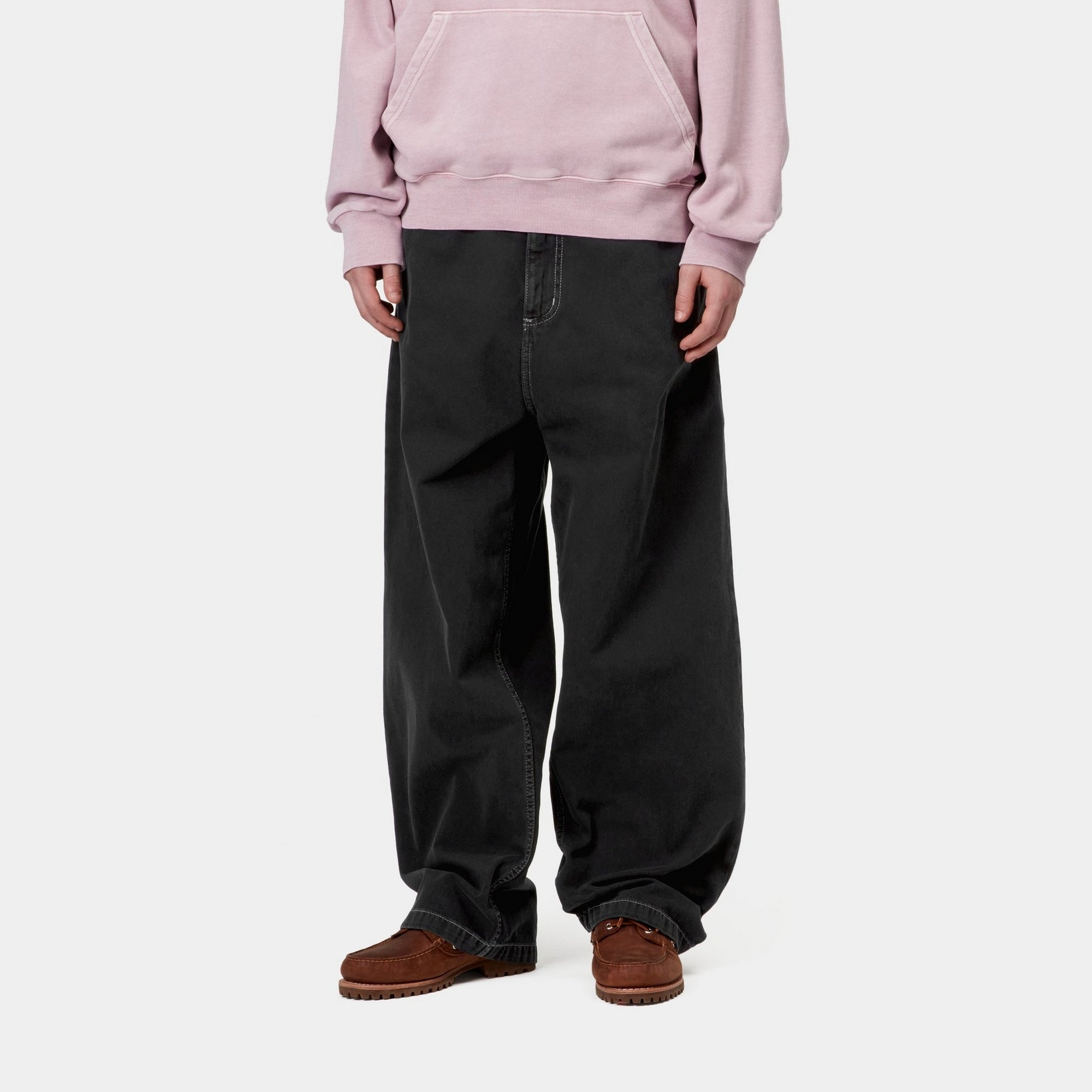 Brandon Men's Twill Pants - Stone Dyed Black Casual Trousers for Work, Travel & Everyday Wear