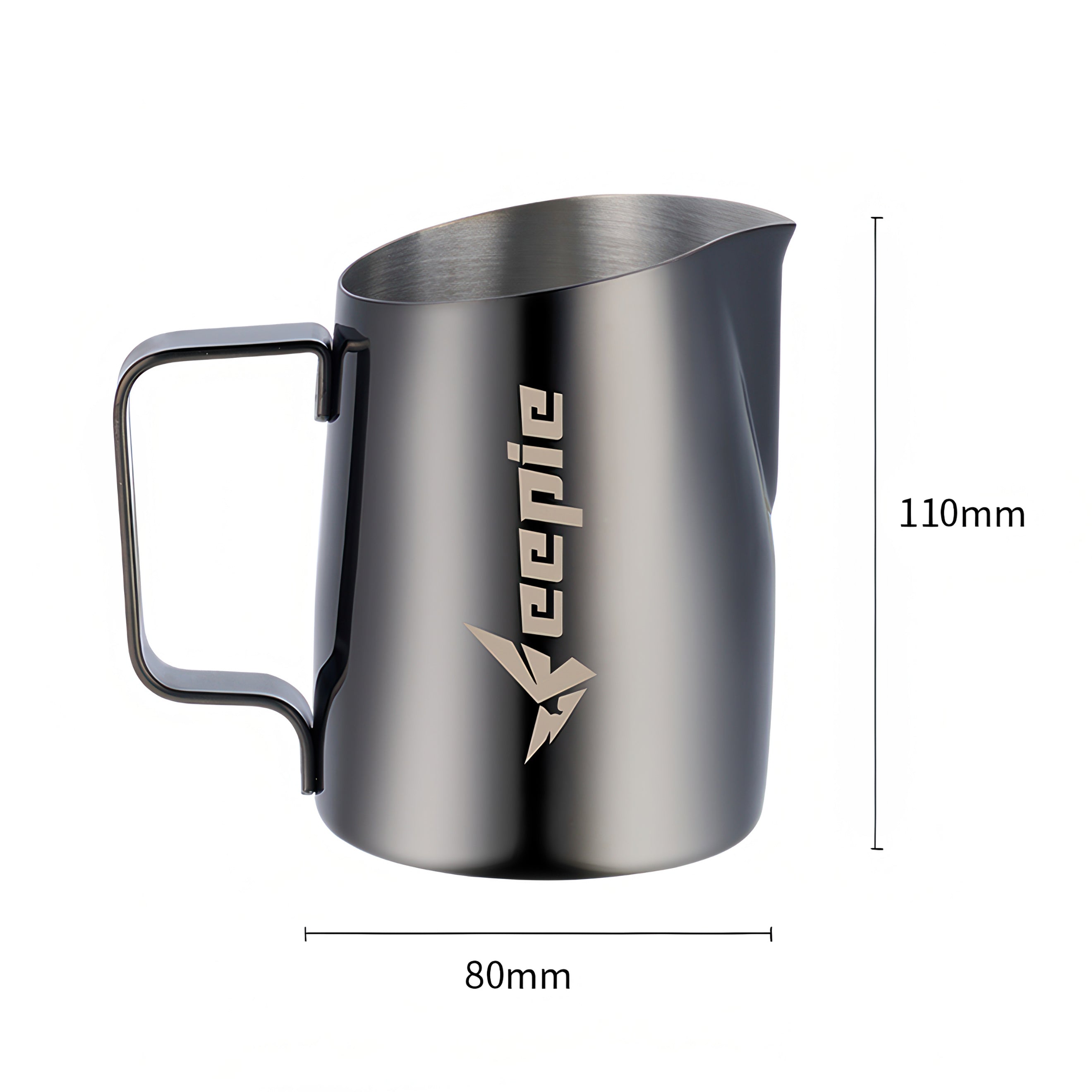 Premium Stainless Steel Beveled Spout Latte Art Milk Pitcher - Barista-Grade for Perfect Coffee Foam & Latte Designs - Ideal for Home & Professional Coffee Shops
