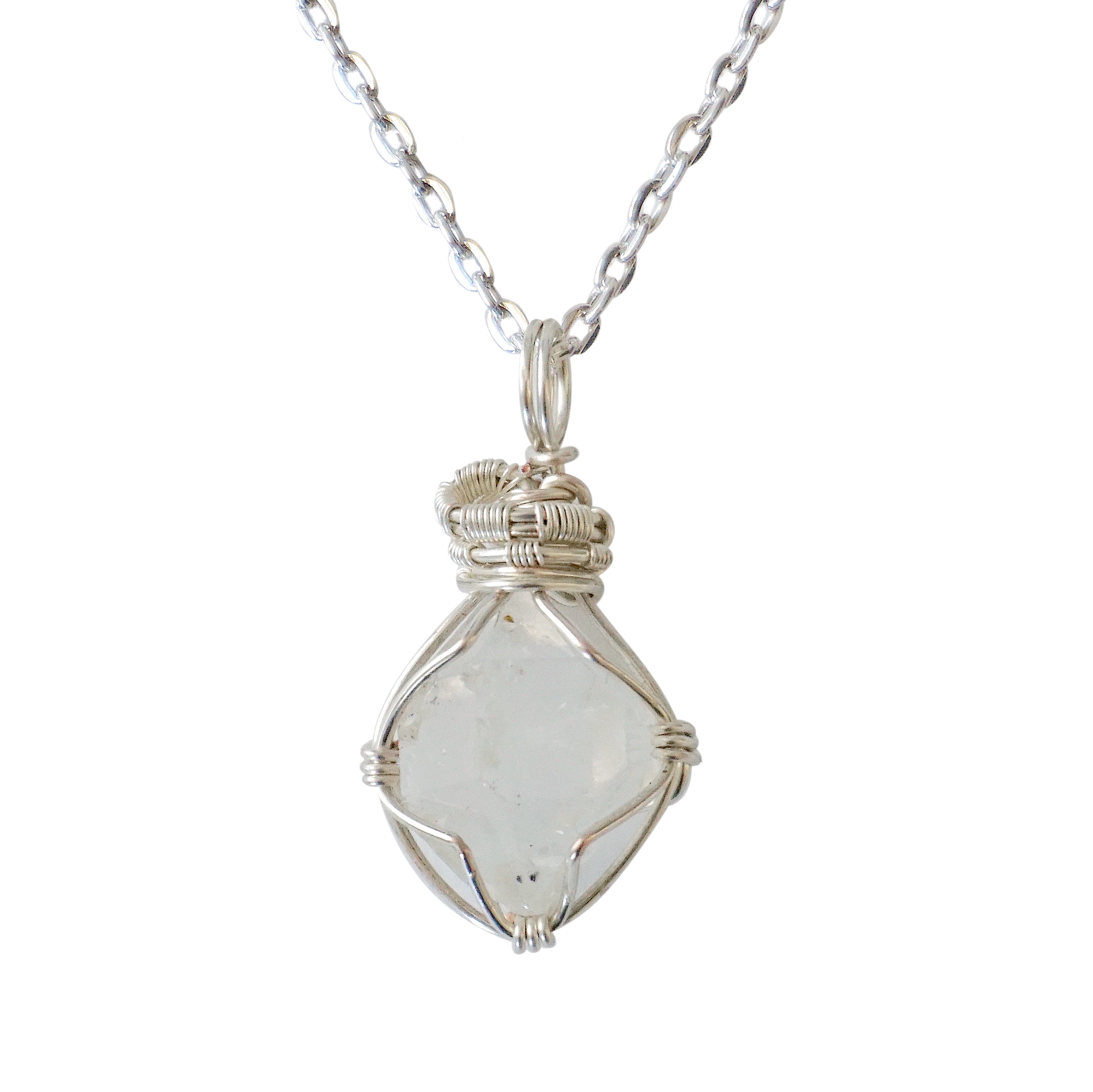 Herkimer Diamond Necklace - Sterling Silver Plated Pendant for Women, Elegant Crystal Jewelry Gift for Birthday, Anniversary & Special Occasions