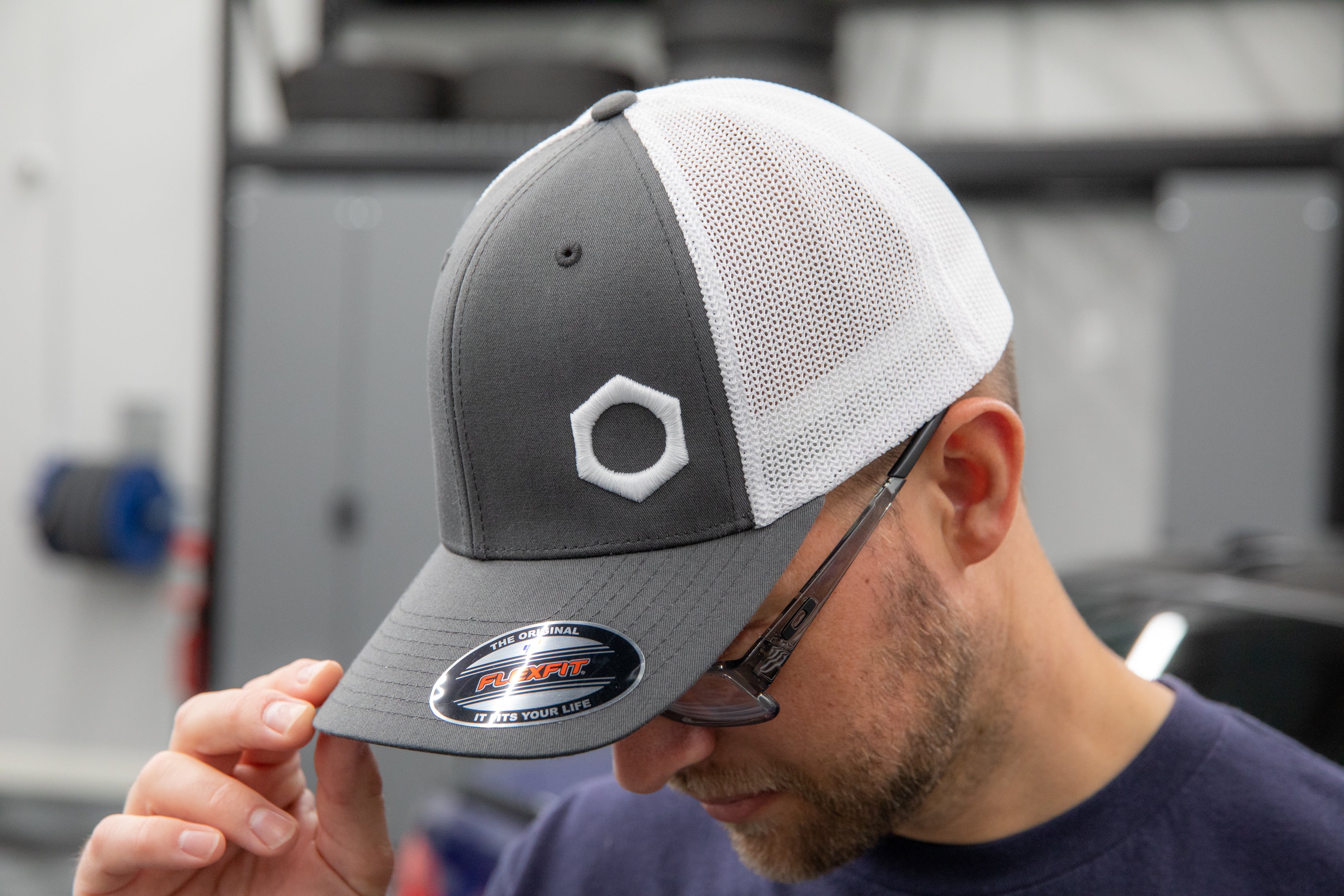 Obsessed Garage Raised Hex Hat Flexfit - Premium Adjustable Baseball Cap for Men & Women - Perfect for Outdoor Activities, Sports, and Casual Wear