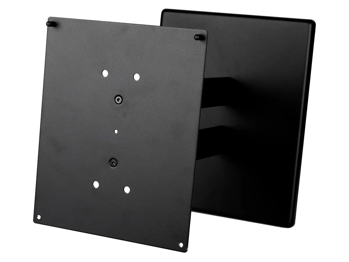 Heavy Duty 32 Inch Steel Speaker Stand with Adjustable Top Plate - Supports Up to 75 lbs - Scratch Resistant for Center & Bookshelf Speakers - Perfect for Home Theater, Studio & Audio Setups