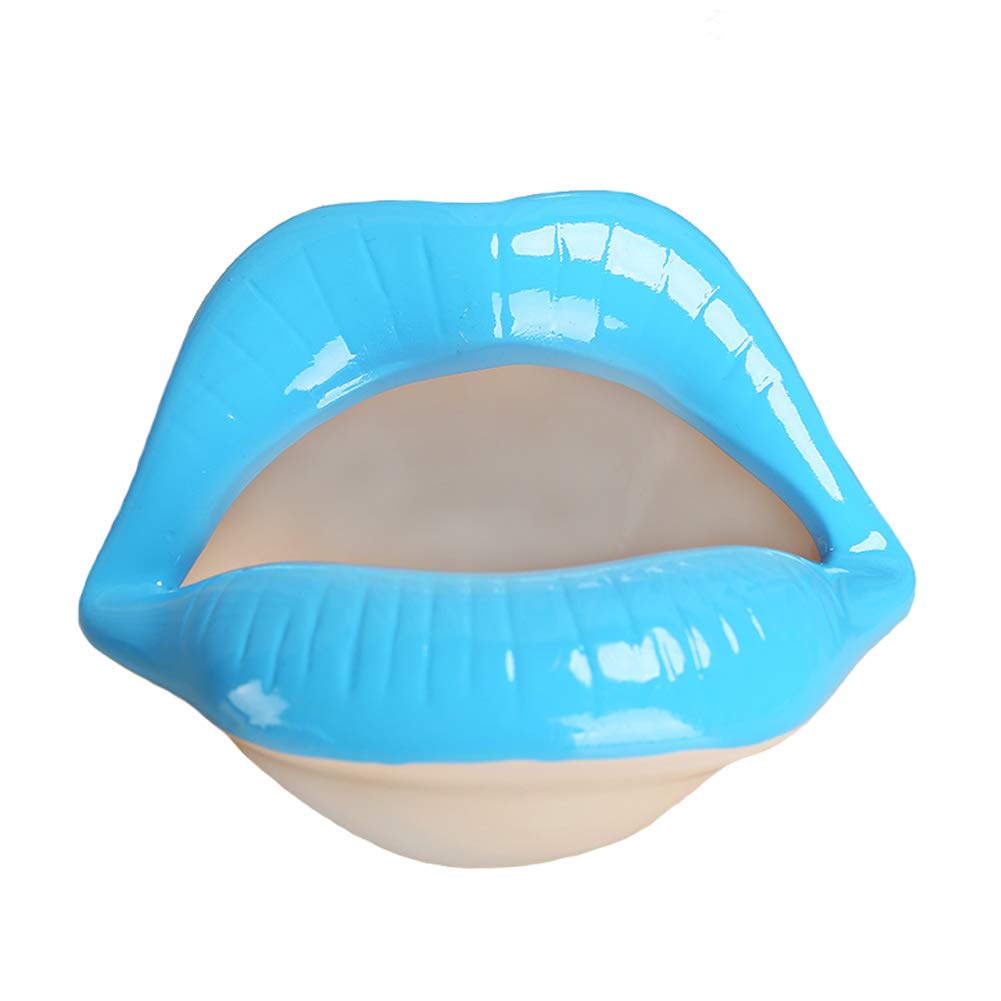 Modern Blue LED Lighted Ceramic Cigarette Ashtray Holder - Stylish Home Decor for Smoking Accessories, Perfect for Living Room, Patio, or Man Cave