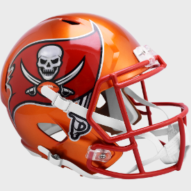 Tampa Bay Buccaneers Speed Replica Full Size Football Helmet - Official NFL Licensed FLASH Design - Perfect for Game Day, Collectors & Sports Decor