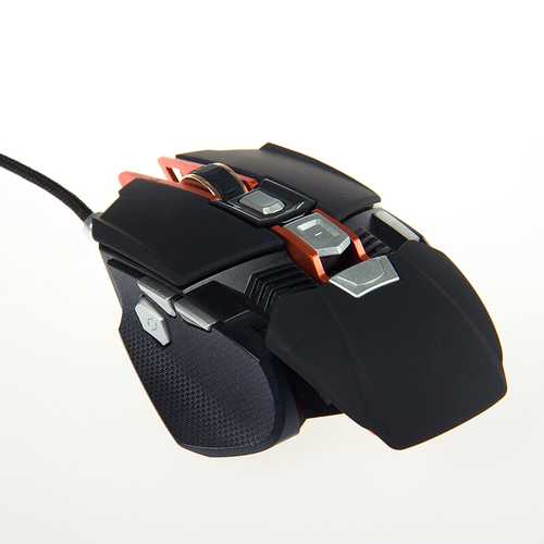 AJazz GTX 4000DPI USB Wired RGB Backlit Ergonomic Optical Gaming Mouse with Adjustable Wrist Pad - Perfect for PC Gaming, Office Work & Long Computer Sessions