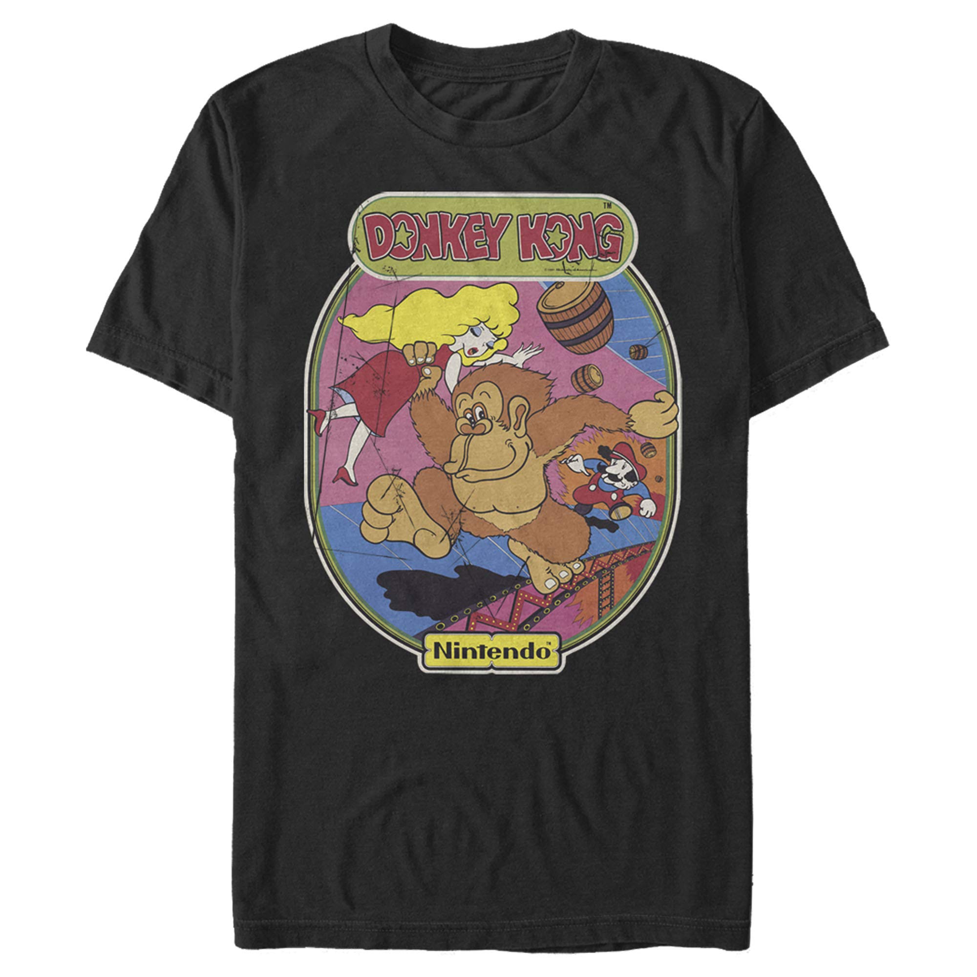 Men's Nintendo Classic Donkey Kong Graphic T-Shirt - Retro Gaming Tee for Casual Wear & Video Game Fans