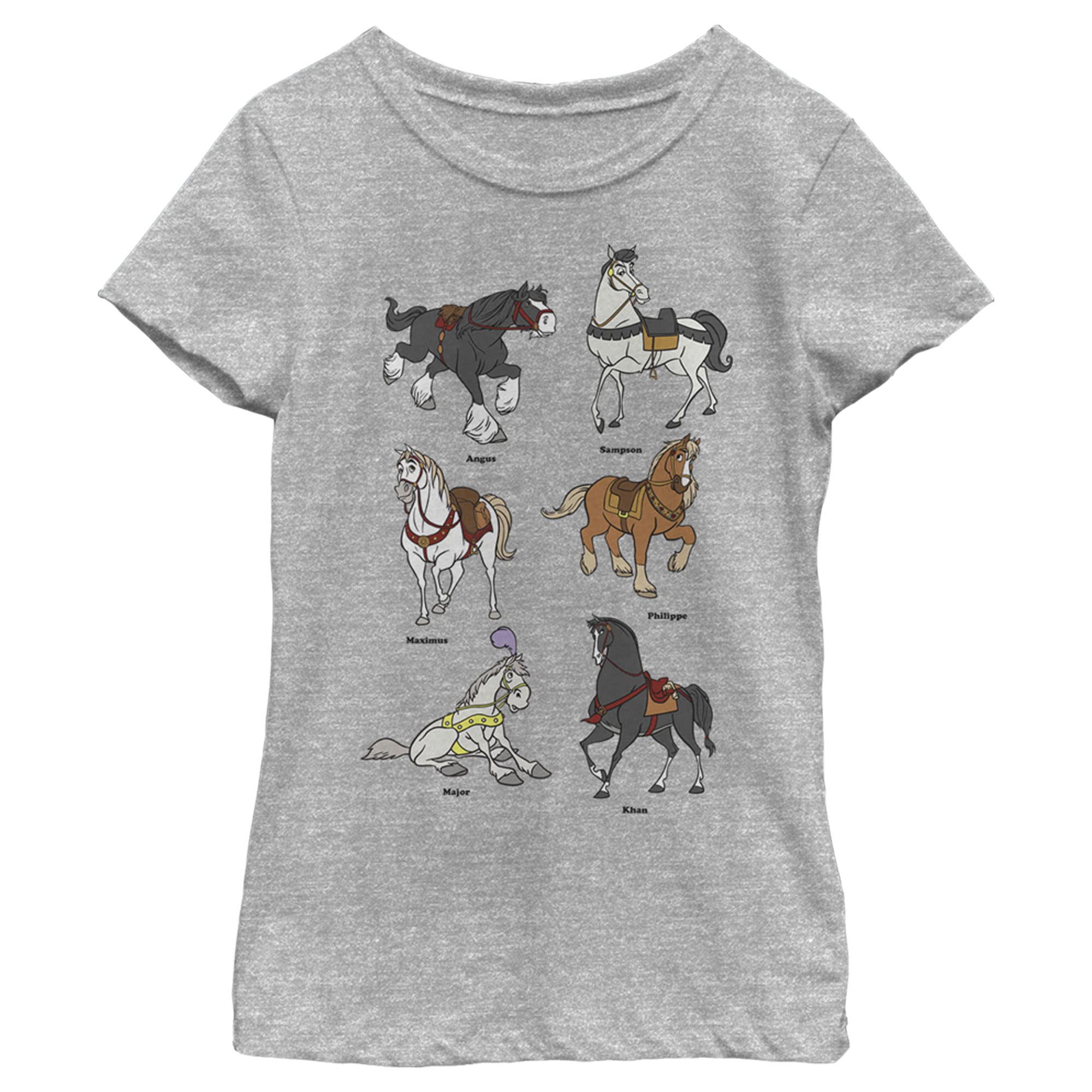 Disney Girls' Horse Print T-Shirt - Cute & Comfortable Cotton Top for Kids, Girls' Casual Wear, Playdates & Theme Park Outfits