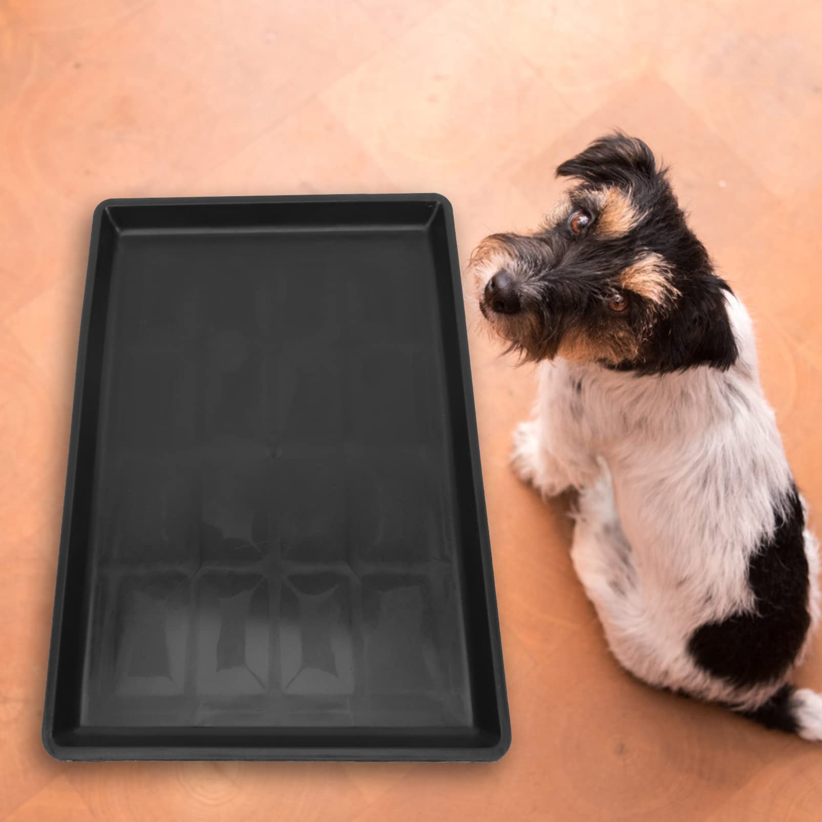 2-Pack Cabilock Pet Cage Replacement Tray - Durable Plastic Dog Crate Tray, Rabbit Potty & Flowerpot Tray - Perfect for Small Pets, Indoor Use & Easy Cleaning (Fits Most Standard Crates)