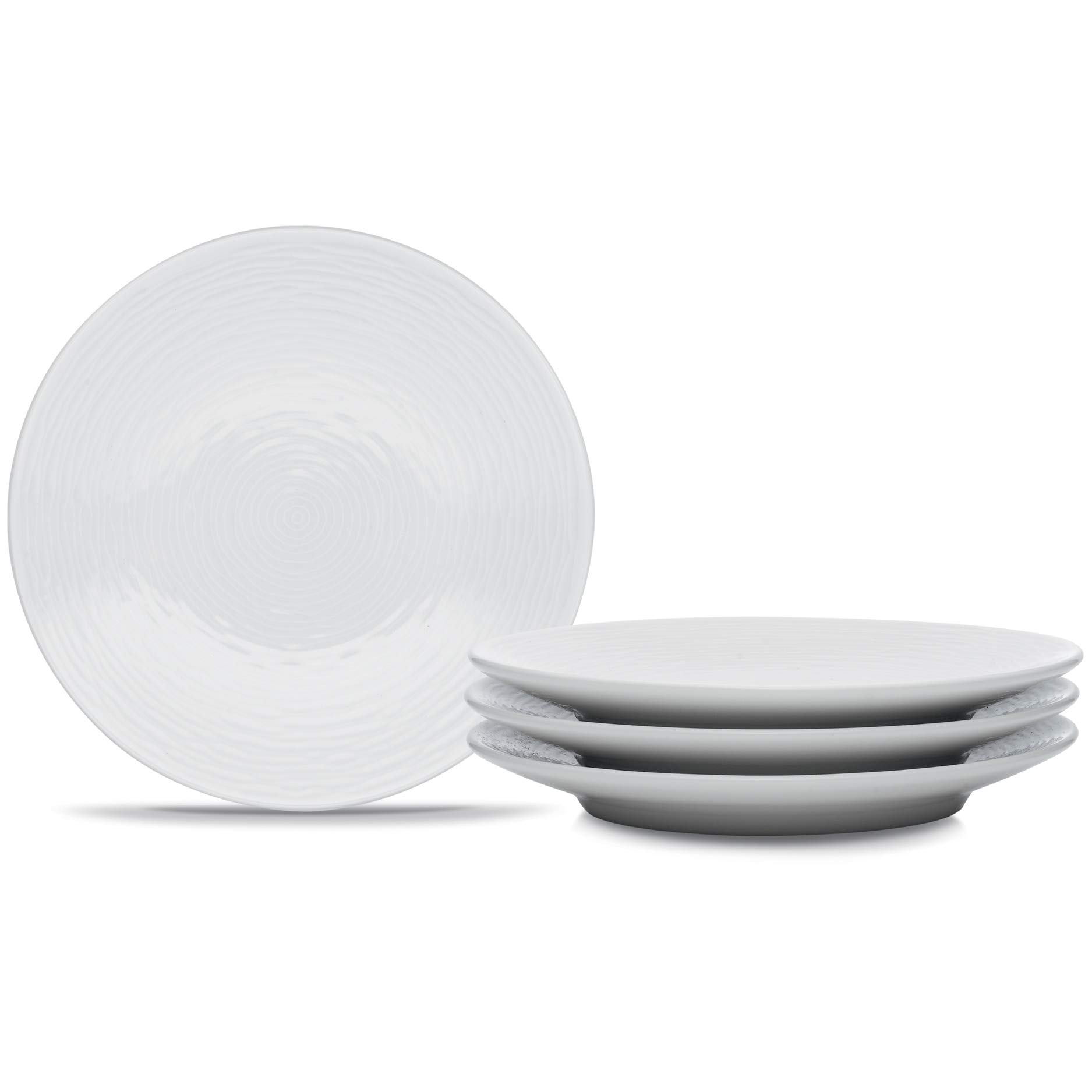 Noritake WOW Swirl 6.5-Inch Appetizer Plates - Set of 4 - Elegant Dinnerware for Parties, Weddings & Home Entertaining
