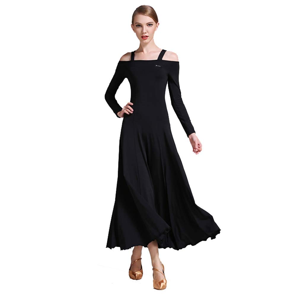 Women's Flamenco Spanish Dance Dress - Short Sleeves, Shoulder Straps, Big A Swing Design - Perfect for Ballroom, Latin, and Salsa Dancing