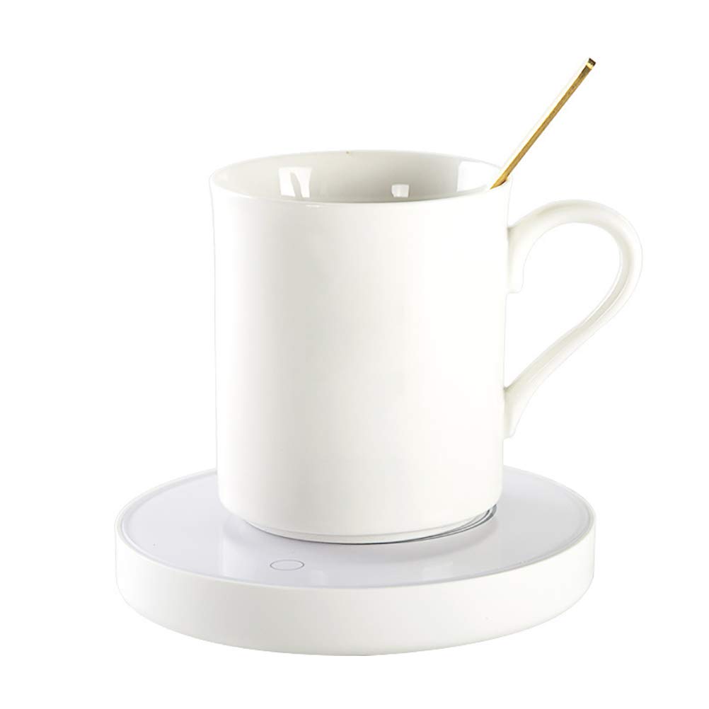 Faruxue Smart Coffee Warmer - 55°C USB Thermostatic Heating Coaster, Portable Mug Warmer with Touch Control for Home, Office & Travel | Keep Coffee, Tea & Beverages Warm All Day