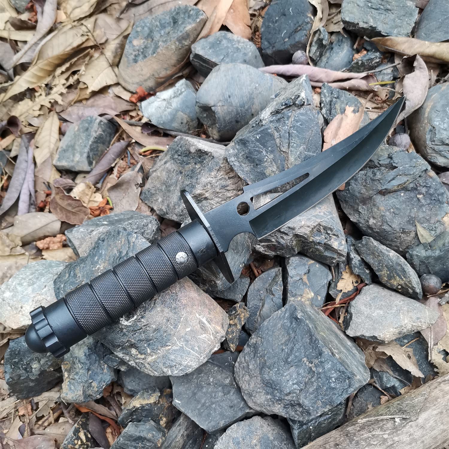 DOOM BLADE 12 Inch Fixed Blade Hunting Knife - Survival Knife with Leather Sheath | Ultra Sharp Outdoor Knife for Camping, Hiking, Fishing & Wilderness Survival | Perfect for Bushcraft, Hunting Trips & Emergency Preparedness