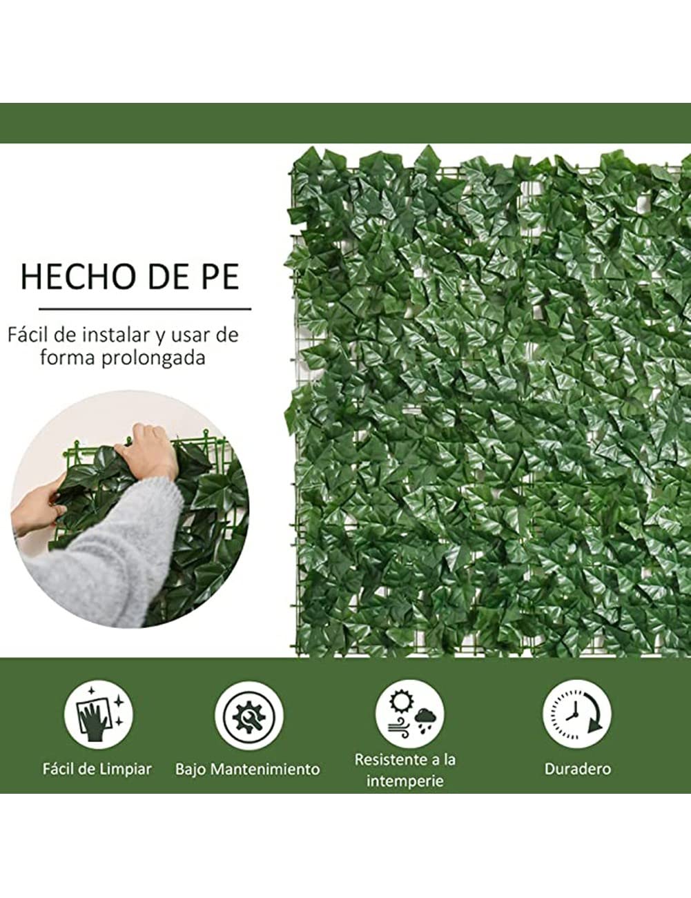 Artificial Hedge Fence Screen - 4.92x3.28ft Expandable Privacy Panel with Realistic Fake Leaves - UV Resistant Outdoor/Indoor Garden Wall Decor for Patio, Balcony & Backyard Privacy