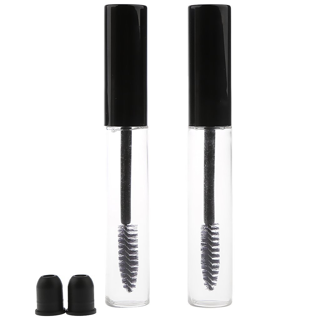 DAONPHARI 2 Pack 7ml Empty Eyelash Extension Glue Tubes with Brush and Plugs - Refillable Mascara Containers for DIY Lash Extensions, False Eyelash Adhesive, and Beauty Storage - Perfect for Salon Professionals & Home Use