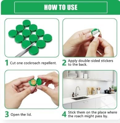 EverCozy Natural Cockroach Killer Gel - Fast Acting Roach Repellent for Home & Kitchen | Long Lasting Pest Control Solution | Eliminates Cockroaches Permanently | Ideal for Cabinets, Appliances & Hard-to-Reach Areas (6 Pack)