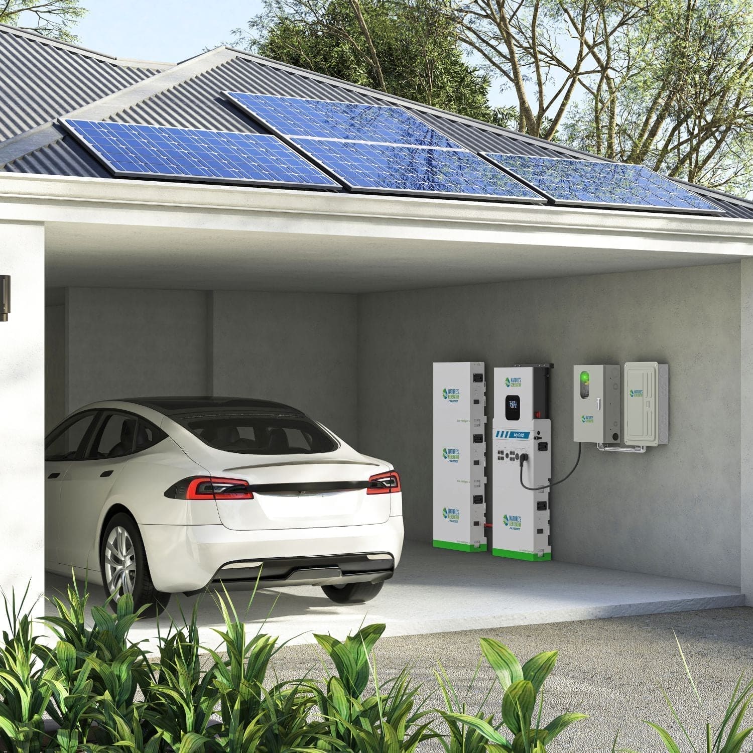 MyGrid 10K Portable Solar Power Generator - Reliable Home Backup Power for Emergencies, Camping & Off-Grid Living