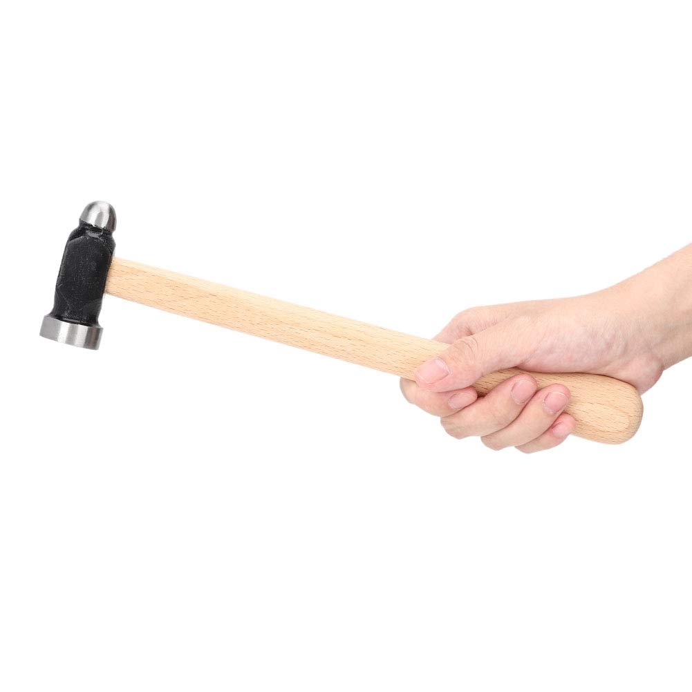 26cm Jewelry Making Hammer with Comfortable Wood Handle - Round Double Head Craft Hammer for Jewelers, Metalworkers & DIY Enthusiasts | Perfect for Jewelry Repair, Metal Forming & Small Craft Projects