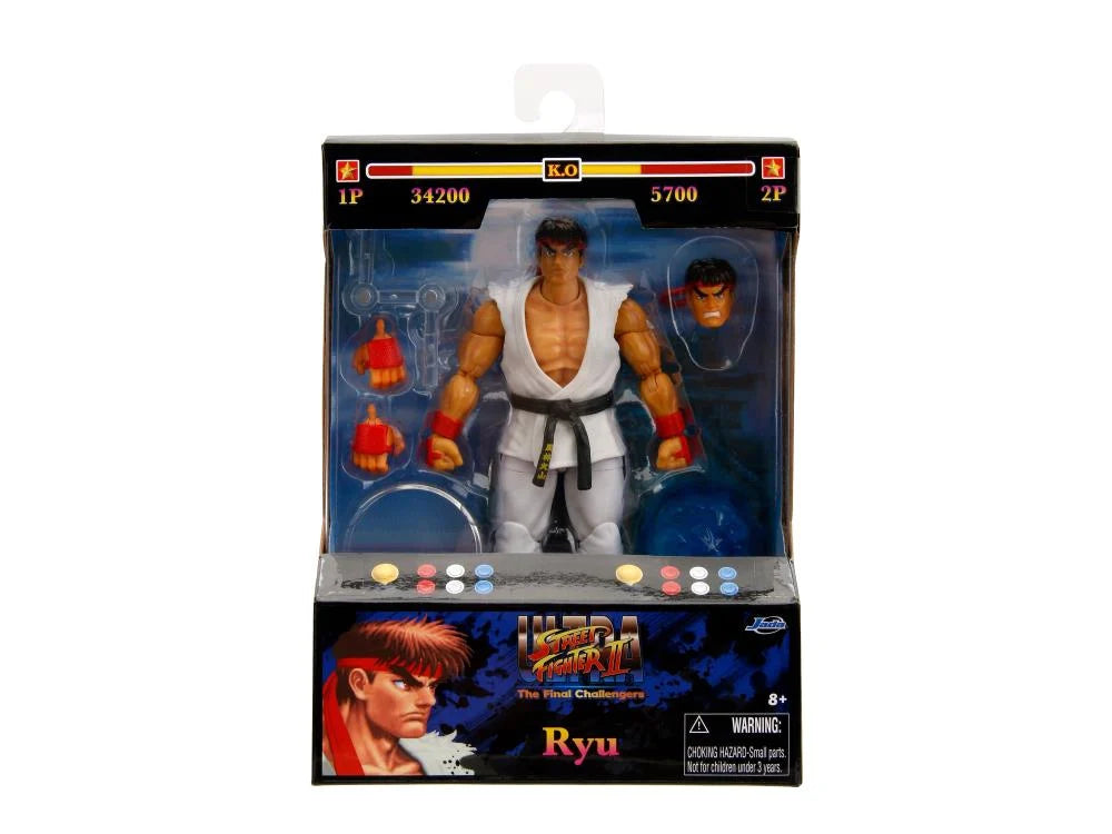 Ultra Street Fighter II: The Final Challengers - Ryu 1/12 Scale Collectible Action Figure with Articulated Joints | Perfect for Gaming Display, Anime Collections & Fighting Game Fans
