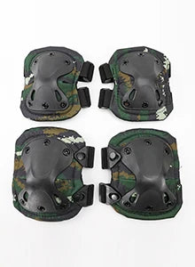 Unisex Tactical Knee and Elbow Pads Set - Camouflage Protective Gear for Hunting, Skating, Paintball & Extreme Sports - Durable Outdoor Armor for Men & Women