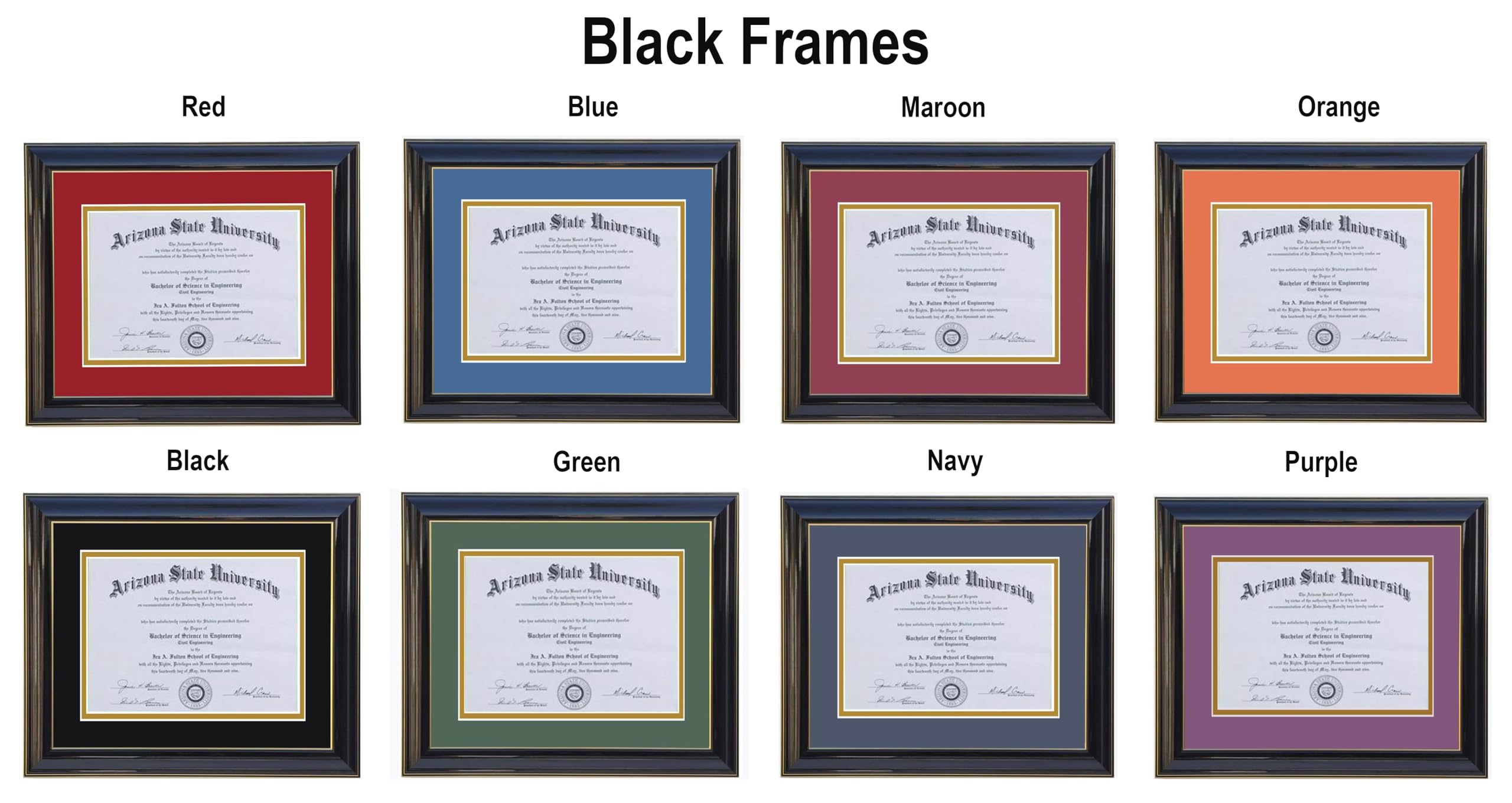 3Art Customizable 12x16 Diploma Frame with RC - Perfect for Graduation, Awards & Office Decor