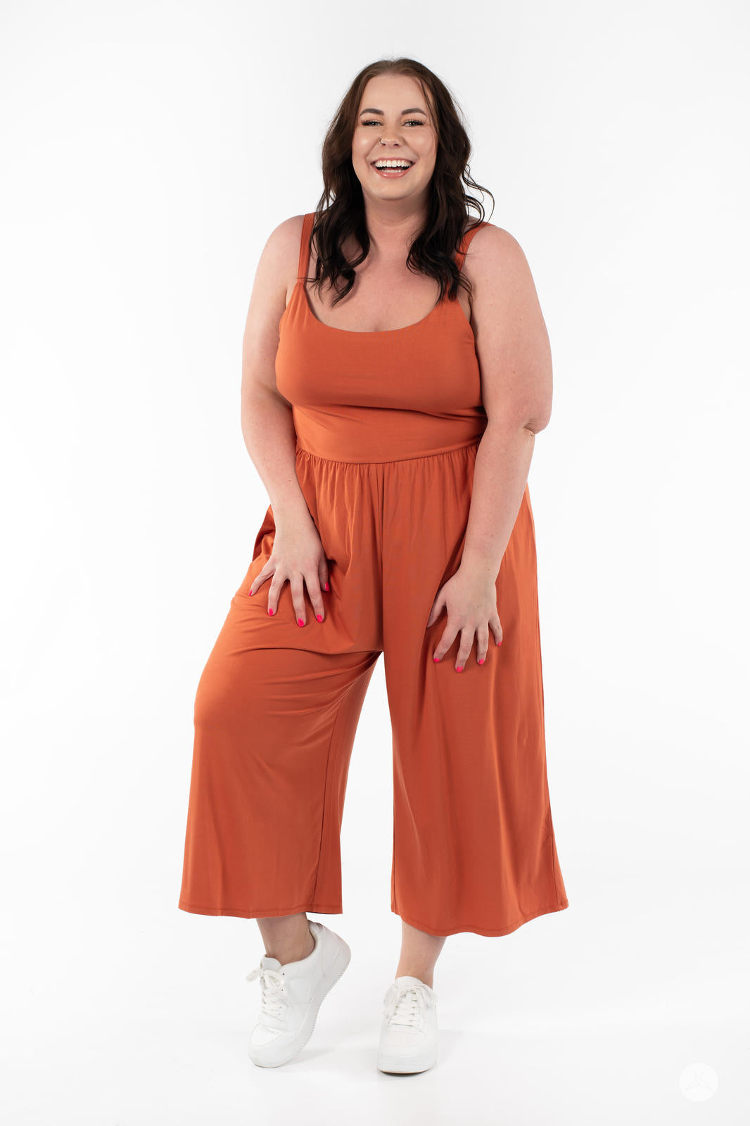 Stylish Cropped Wide Leg Jumpsuit for Women - Trendy Summer Romper with Pockets | Perfect for Beach, Vacation & Casual Outings