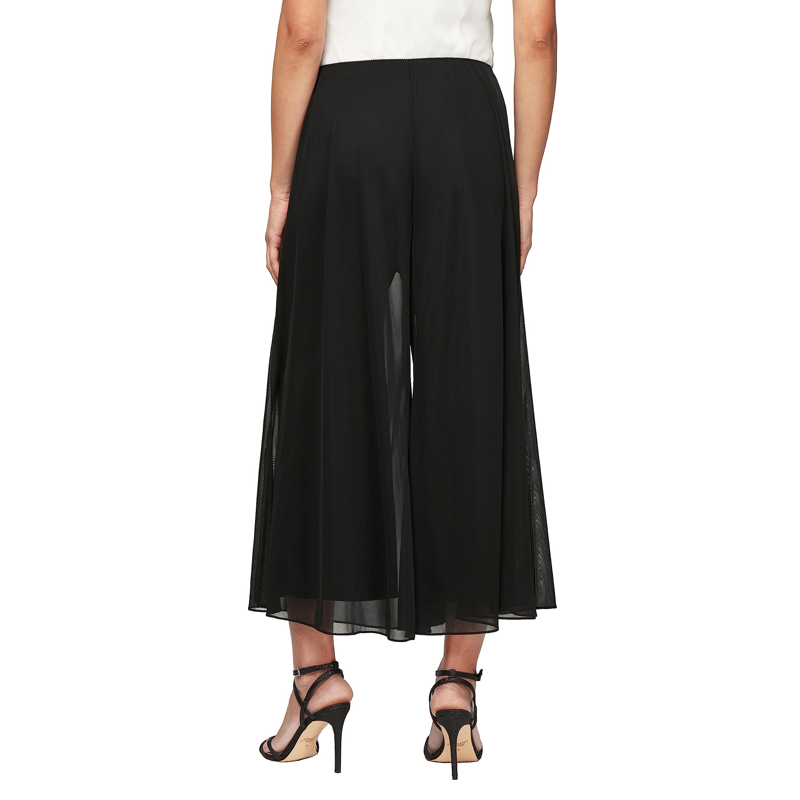 Alex Evenings Women's Wide Leg Chiffon Dress Pants - Elegant Formal Wear for Mother of The Bride, Wedding Guest & Special Occasions (Petite & Regular Sizes) | Perfect for Weddings, Galas, Evening Parties & Cocktail Events