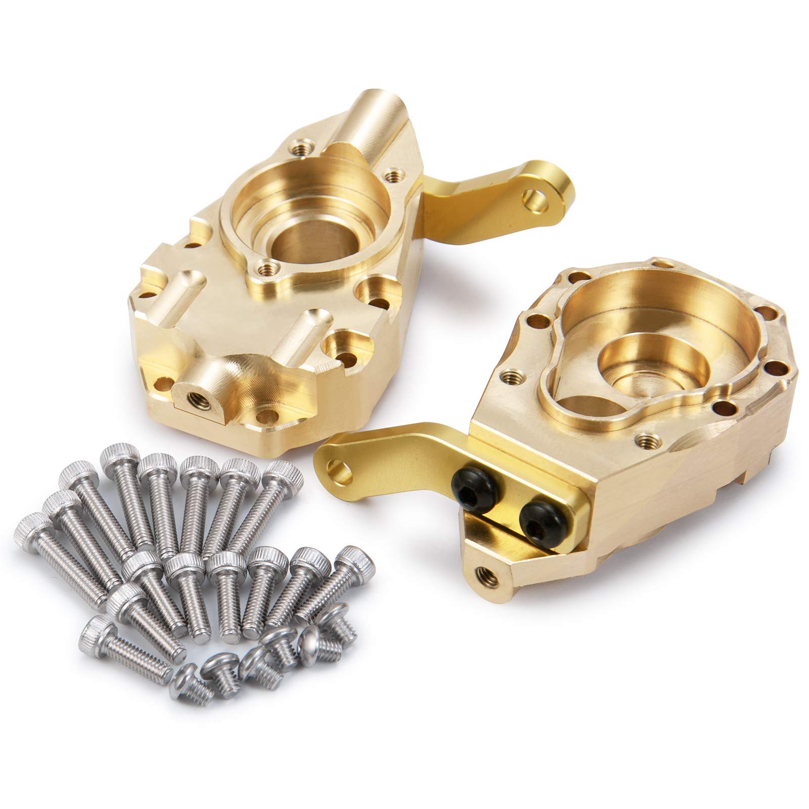 RCLions Brass Steering Cup Counterweight Upgrade Parts for TRX4 T4 1/10 RC Crawler Car - Heavy Duty Performance Accessories for Off-Road Crawling and Rock Climbing