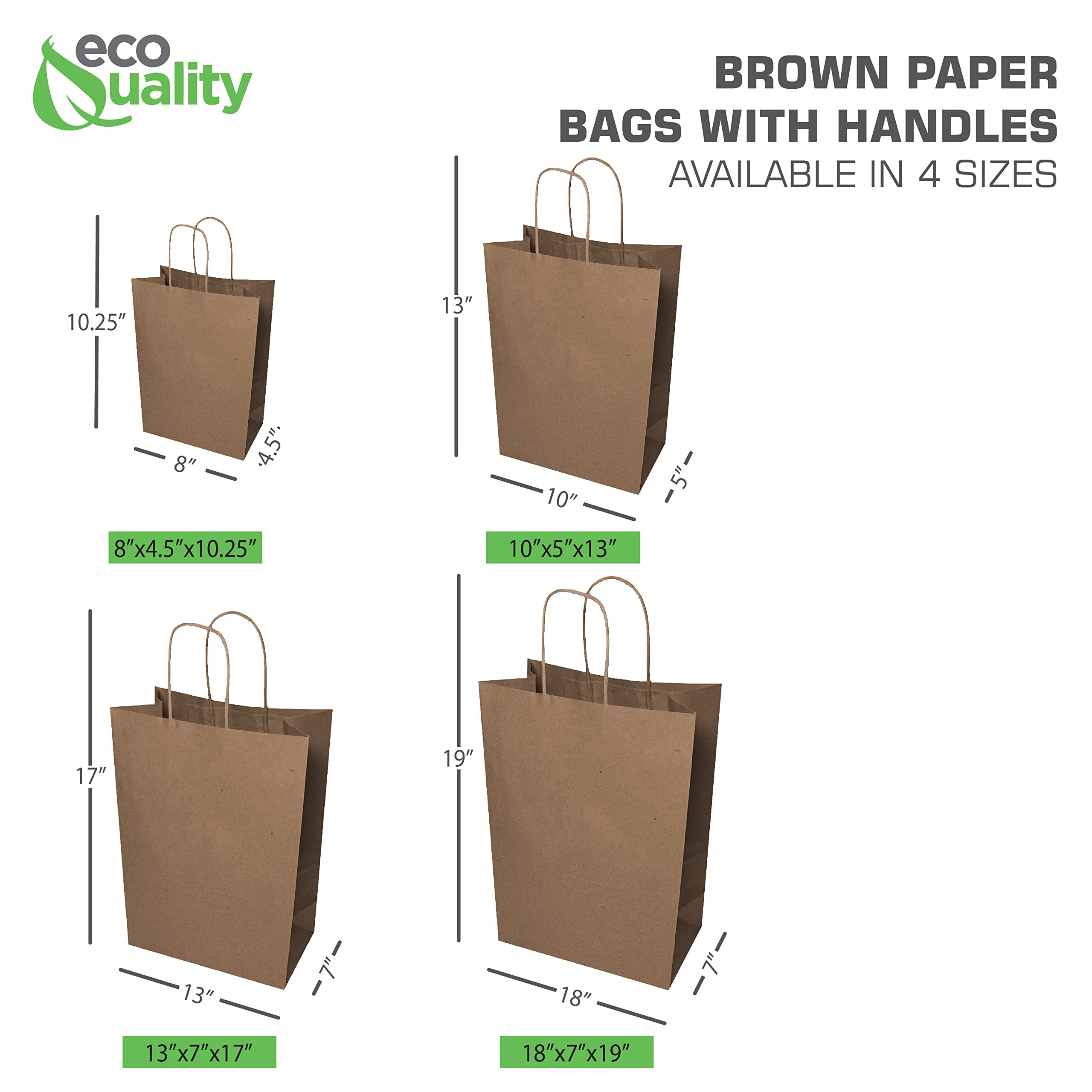 Eco-Friendly Small Brown Kraft Paper Bags with Handles 8