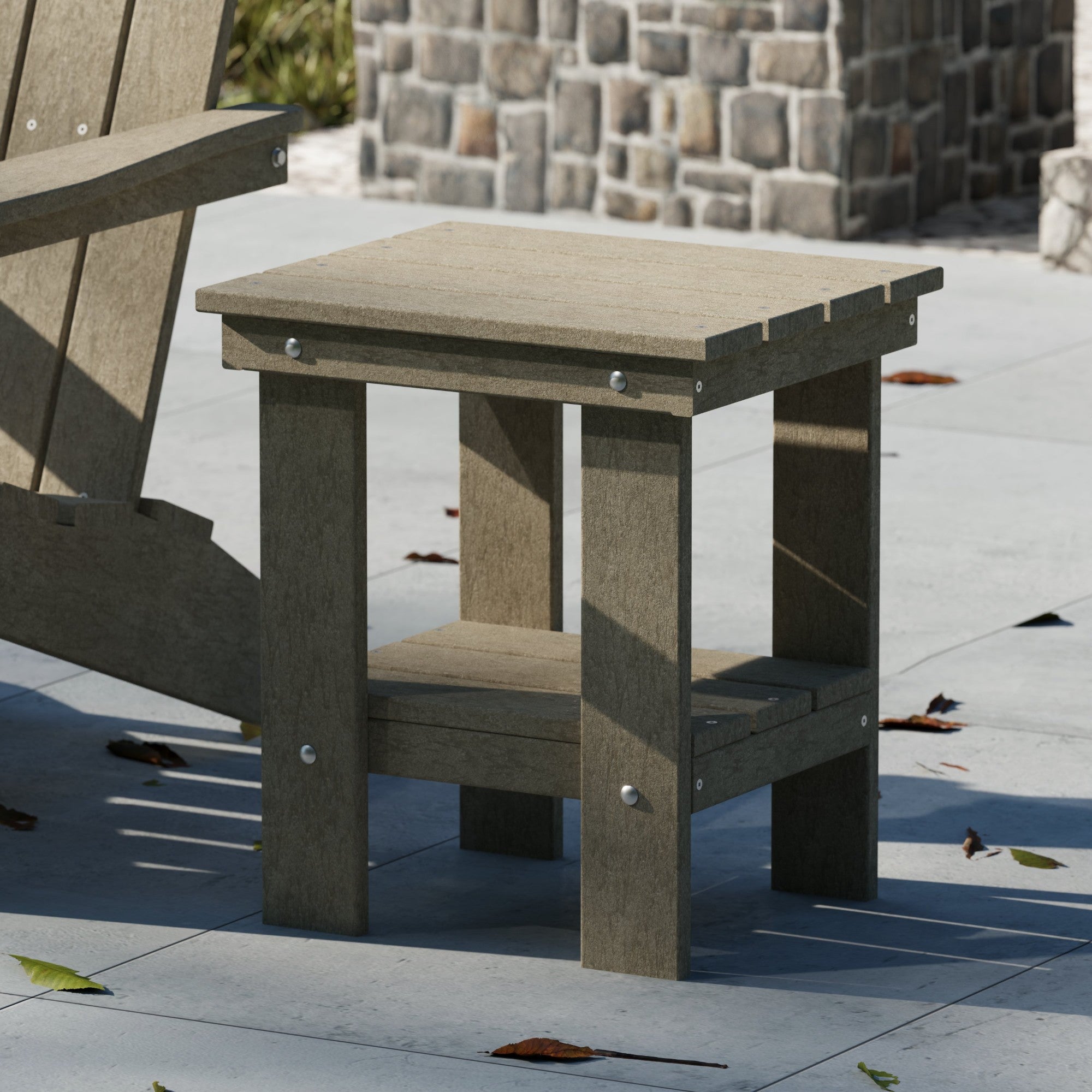 Freedom Modern Adirondack Chair & Side Table Set - Durable Outdoor Patio Furniture for Garden, Poolside, Deck, and Backyard Relaxation