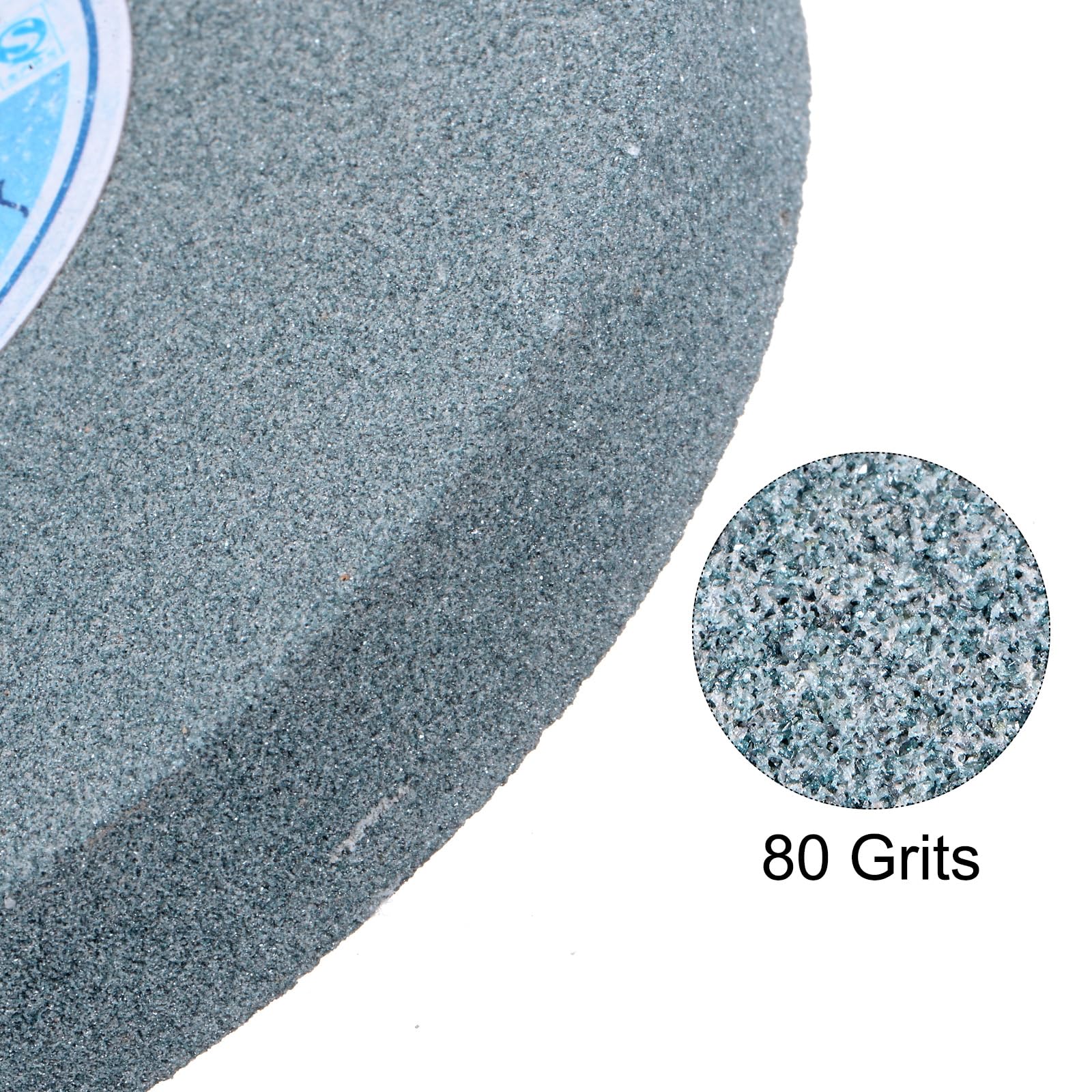 uxcell 6-Inch Green Silicon Carbide Bench Grinding Wheel, GC 80 Grit for Surface Grinding - Perfect for Sharpening Tools, Metal Polishing & DIY Projects