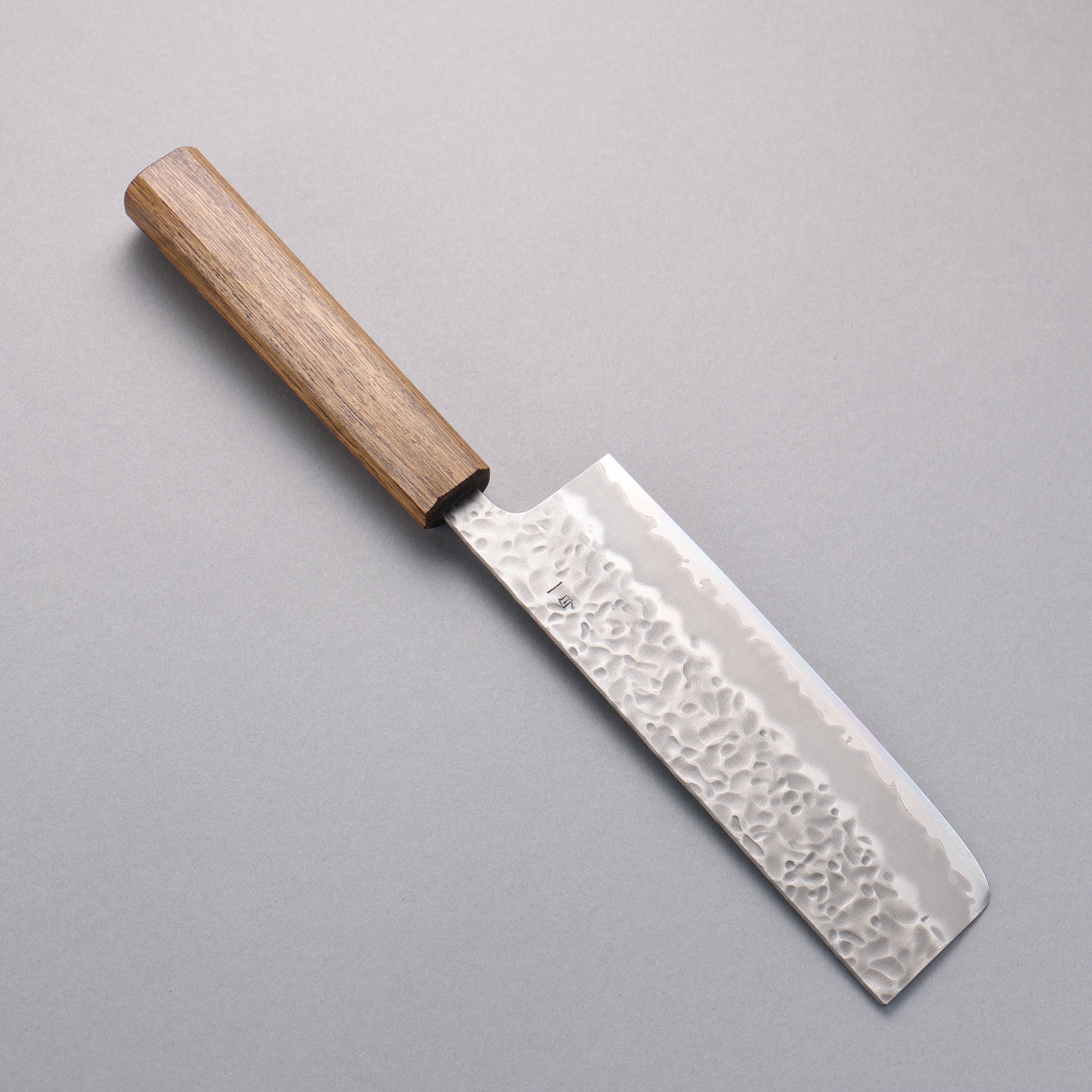 Premium OUL White Steel No.1 Japanese Nakiri Knife 165mm - Hand Hammered Blade with Oak Handle - Perfect for Vegetable Chopping, Slicing & Precision Kitchen Tasks