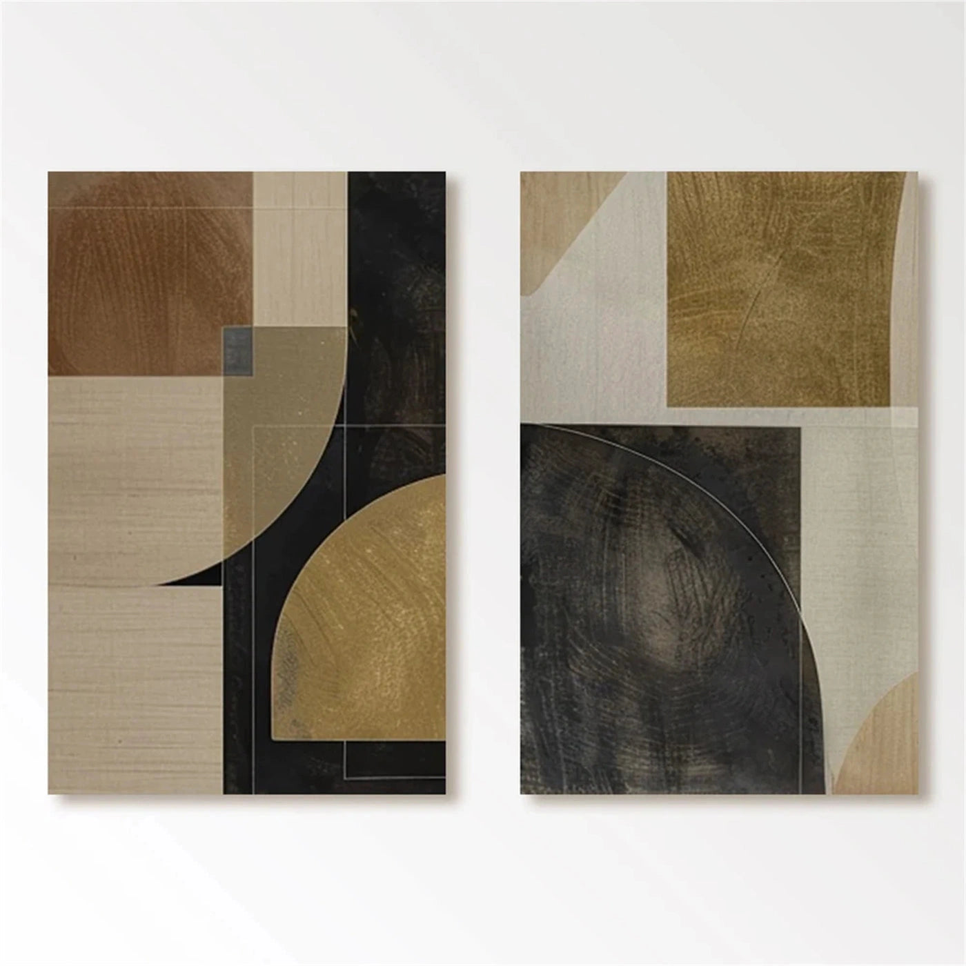 Abstract Painting Set of 2 - Modern Wall Art for Living Room & Bedroom Decor - #AB277 - Perfect for Home & Office Interior Design