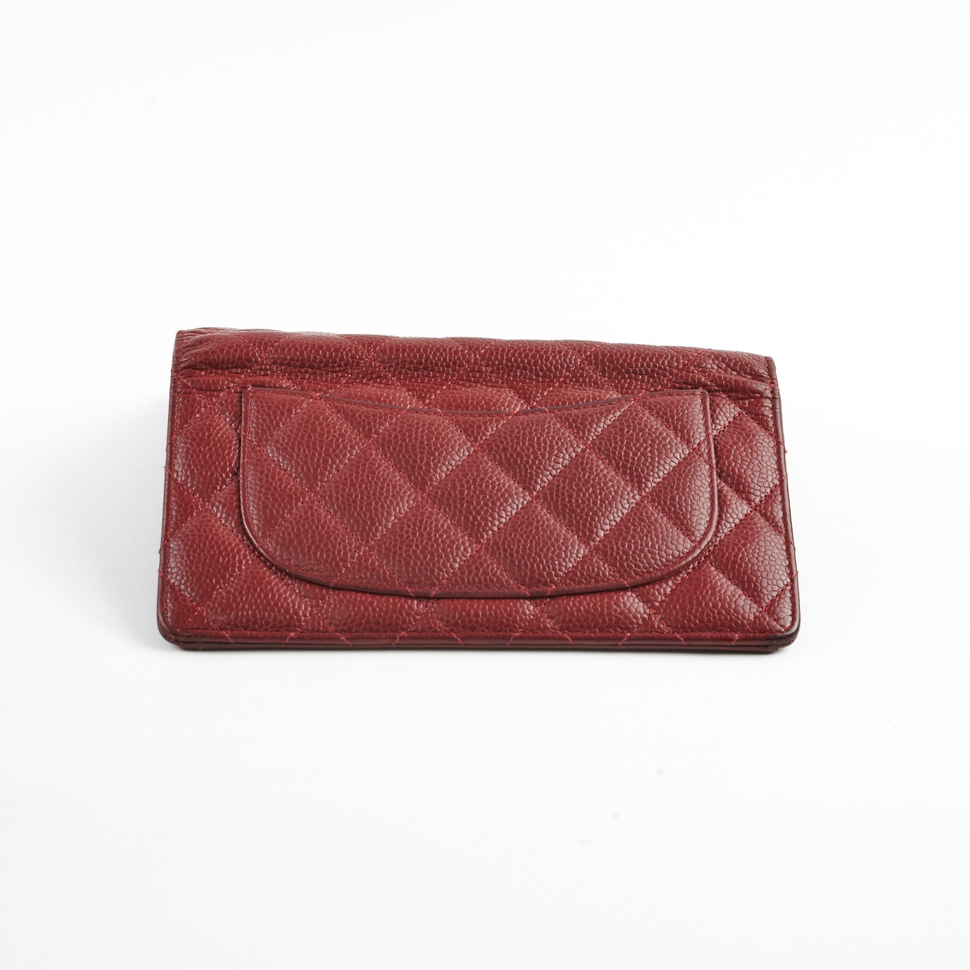 Chanel Classic Flap Long Wallet in Red Caviar Leather - Series 18 | Luxury Women's Wallet for Everyday Use & Special Occasions