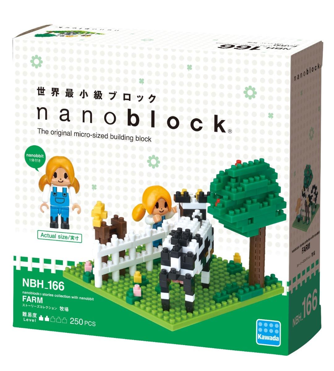 Nanoblock Ferme Stories Collection with Nanobbit NBH 166 - Miniature Farm Building Blocks for Creative Play & Home Decor