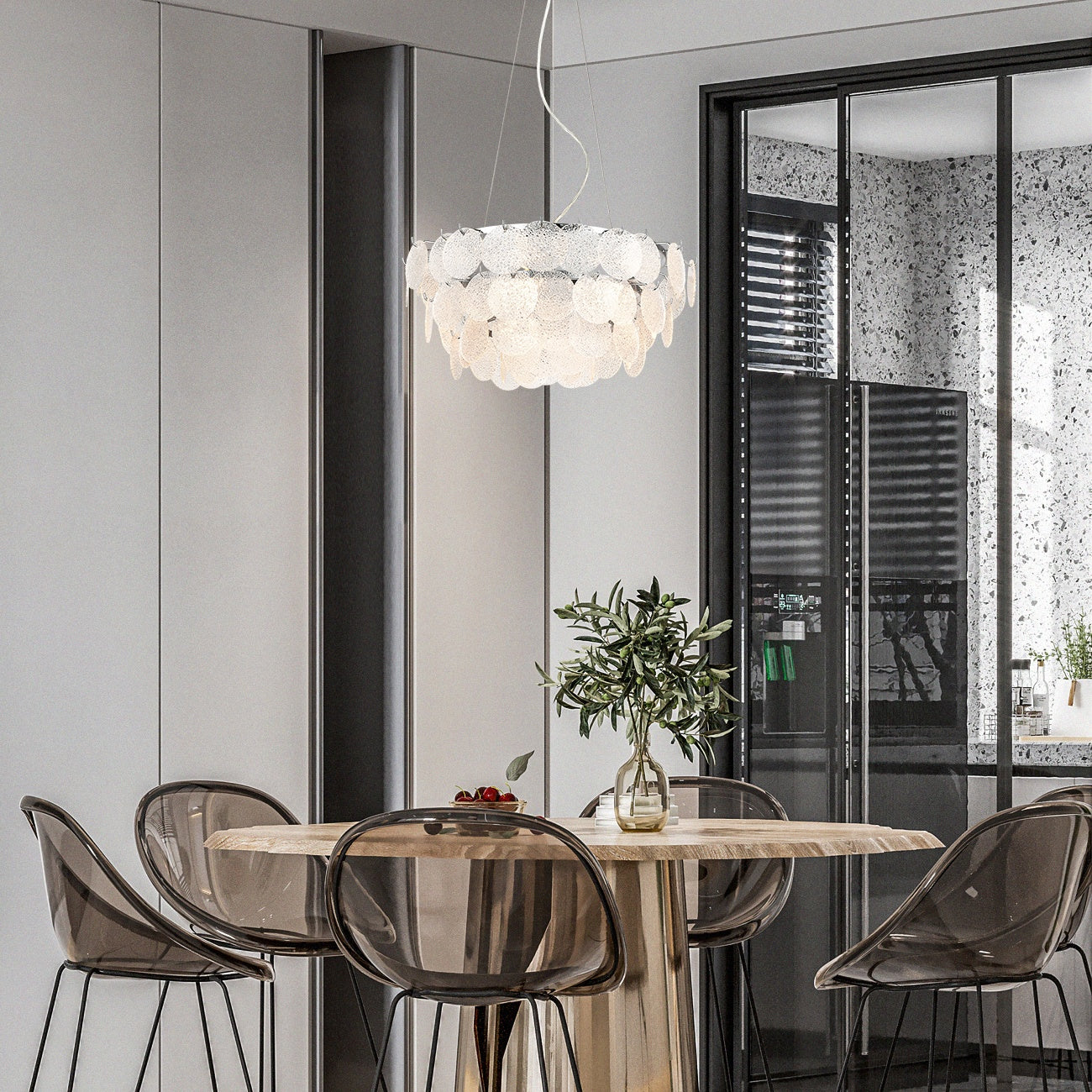 Elegant Crystal Chandelier Lighting Fixture - Modern Ceiling Light for Dining Room, Bedroom & Living Room Decor | Perfect for Home, Wedding & Luxury Interior Design