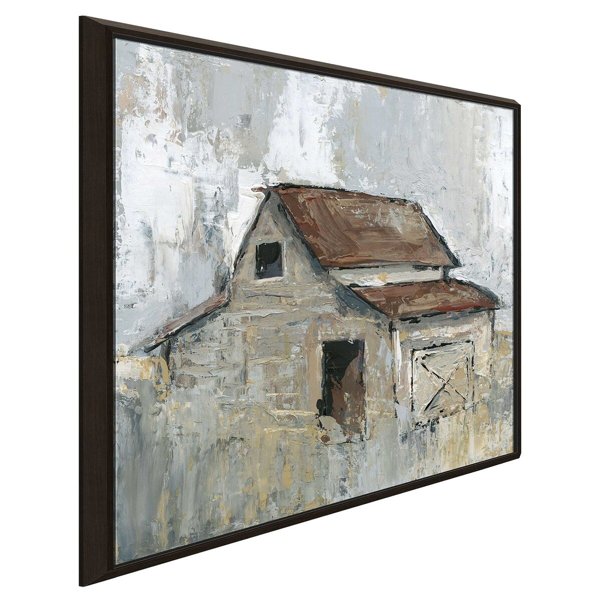 Barn at Midday by Carol Robinson - Premium Floating Canvas Wall Art Print - Perfect for Living Room, Bedroom & Office Decor