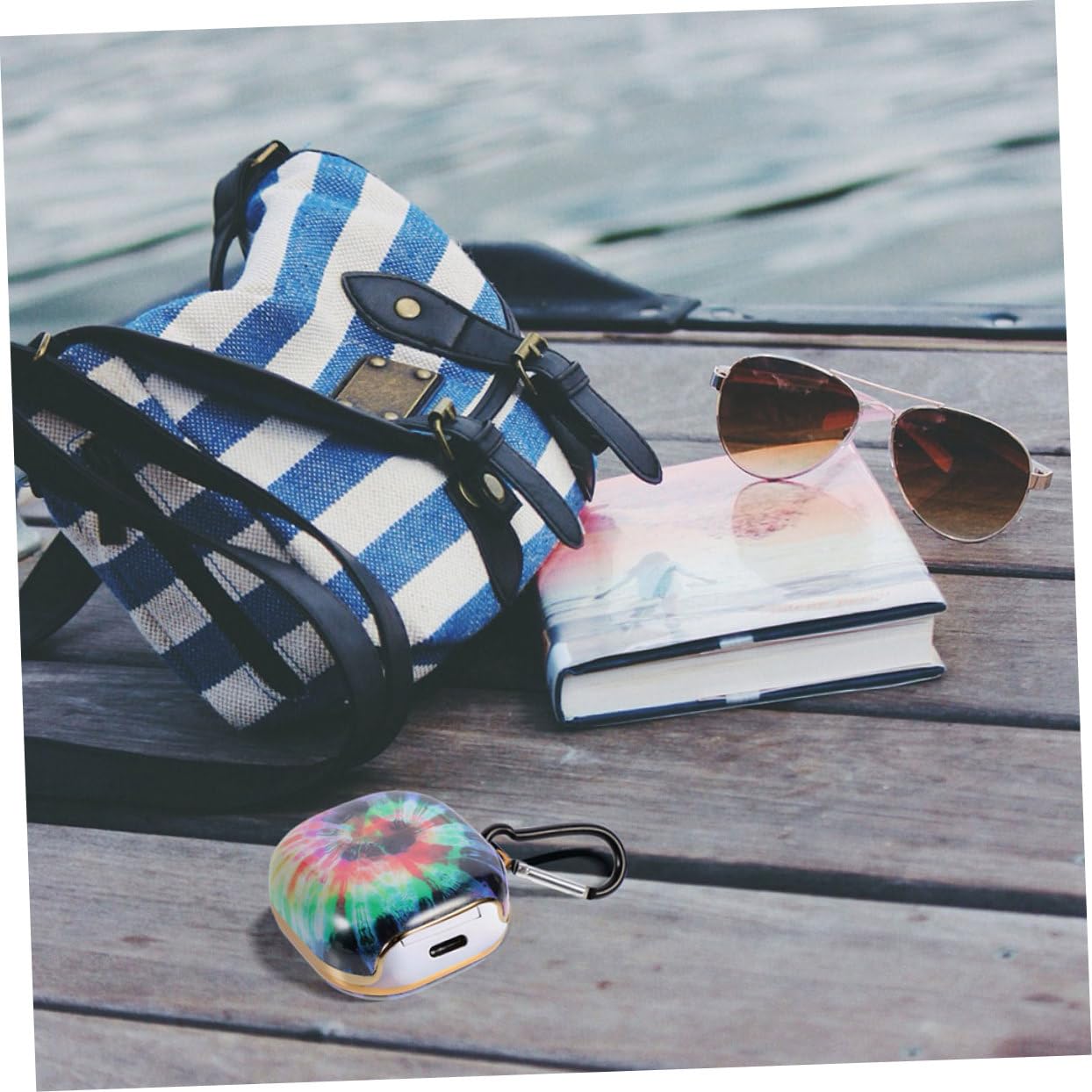 Angoily Marble Pattern Earphone Case - Cute Decorative Earbuds Cover Protector for AirPods & Wireless Headphones | Perfect for Travel, Work & Daily Use