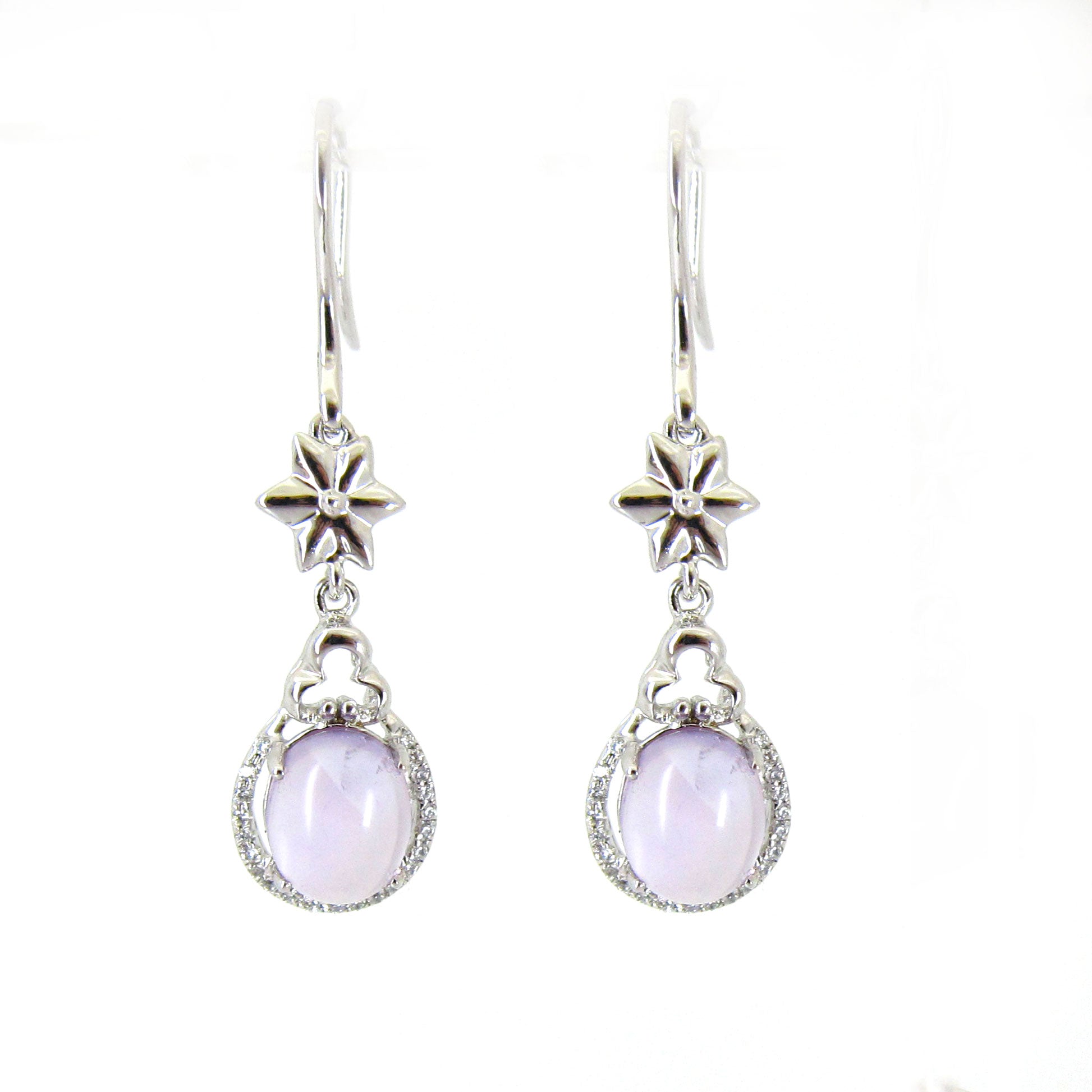 925 Sterling Silver Amethyst Dangle Earrings for Women - Elegant Hook Earrings for Daily Wear & Special Occasions
