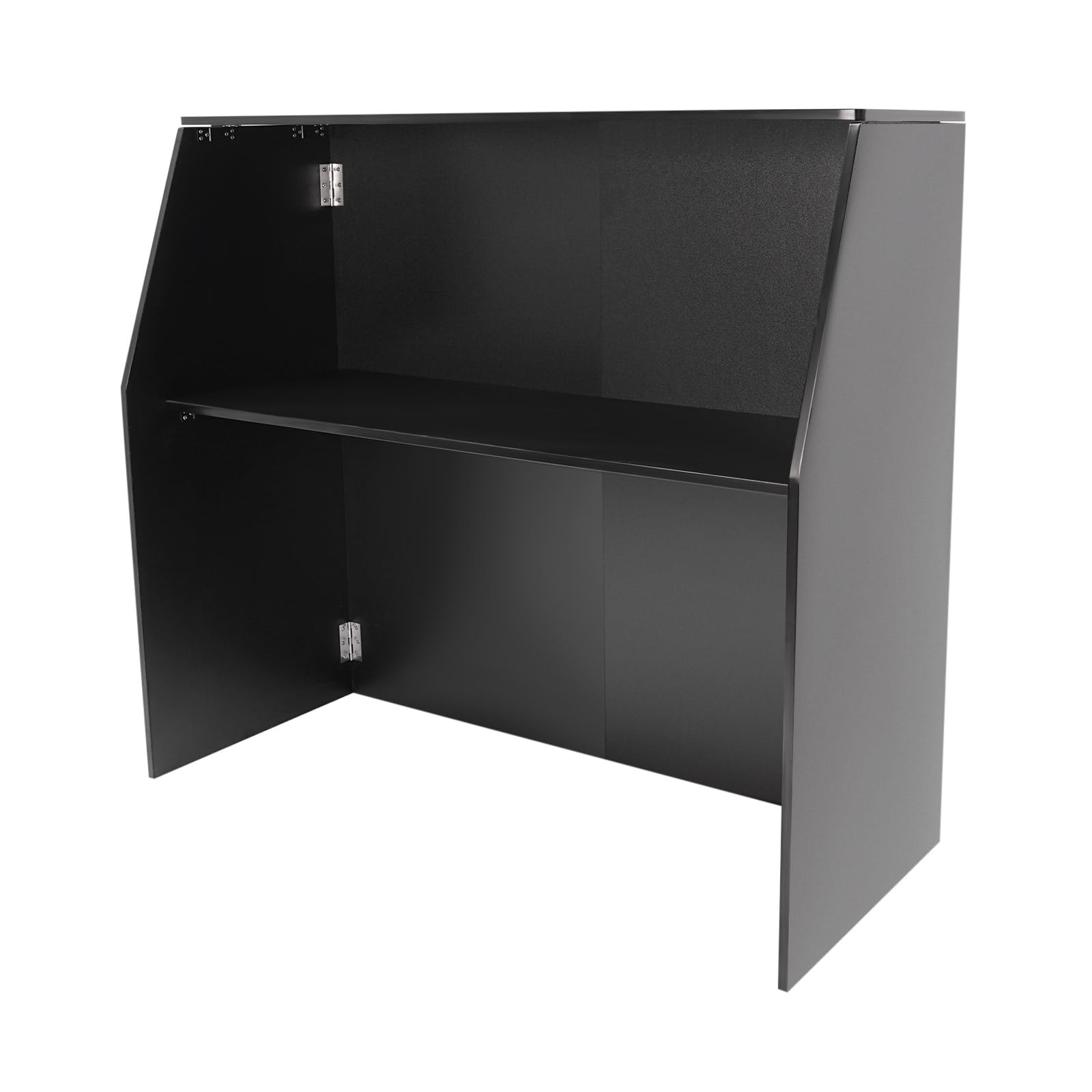 4' Folding Portable Bar with Shelves - Foldable Bartender Table Cabinet Station, Mobile Laminate Party Bar for Home, Outdoor Events & Wedding Receptions - Perfect for Cocktail Parties, BBQs & Entertaining Guests