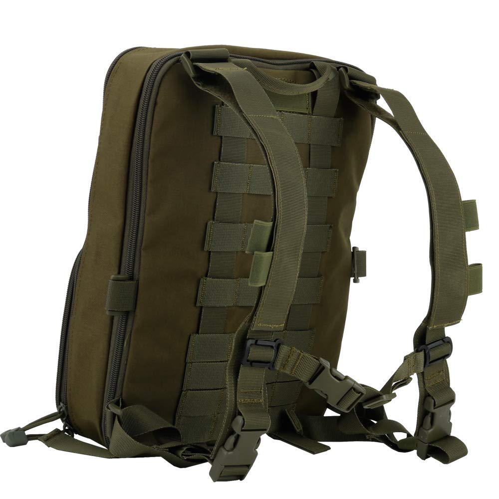 Tactical Chest Rig Vest & MOLLE Military Backpack Set - Adjustable Airsoft Gear for Shooting, Wargame, Paintball | Outdoor Hunting, Tactical Training, Survival Camping