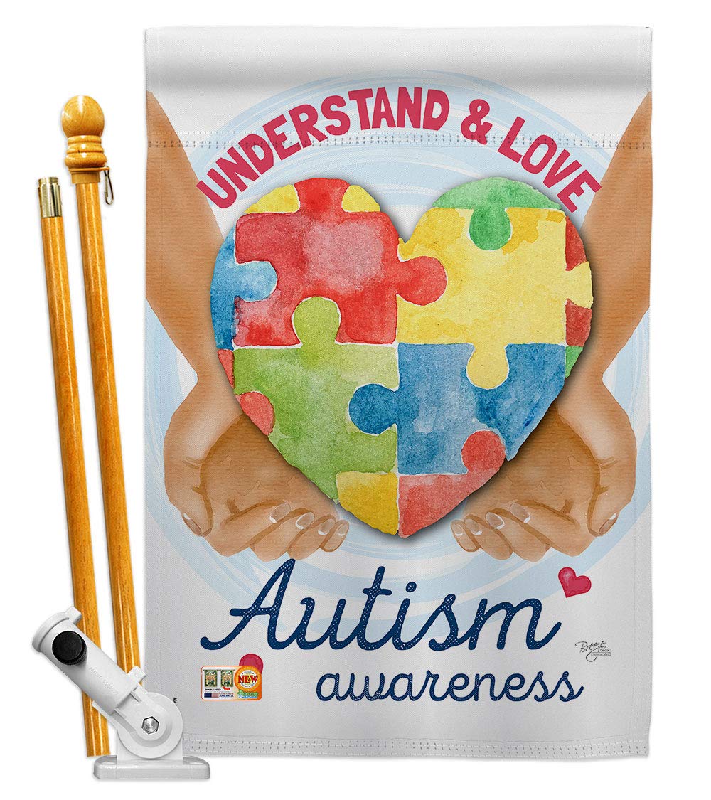Autism Awareness House Flag 28x40in - Inspirational Support Decor for Outdoor & Indoor