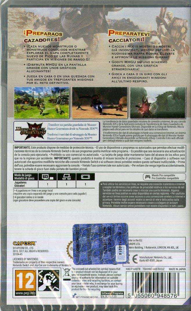 Monster Hunter Generations Ultimate - Nintendo Switch Game - Action RPG Adventure for Solo & Multiplayer Play