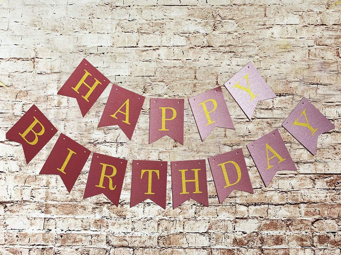 50th Birthday Party Decorations for Women - Burgundy & Rose Gold Theme, Autumn Fall Celebration Supplies | Perfect for Home, Office & Special Events