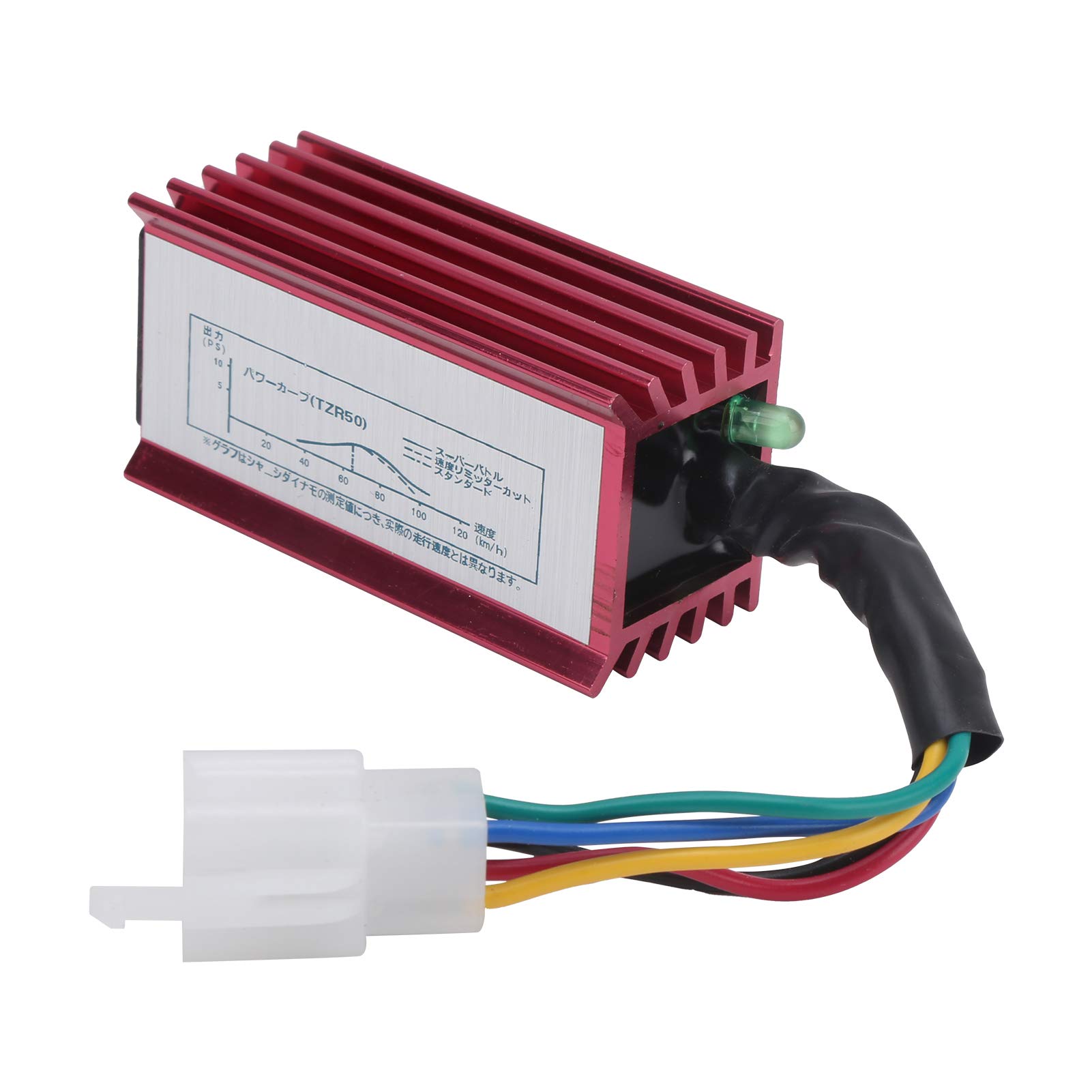 Aramox Aluminum Alloy 5-Pin Ignition CDI Module & Coil - Compatible with 110CC 125CC 140CC ATV, Dirt Bike, Quad & Pit Pro Trail Bikes (Red) - Perfect for Off-Roading, Trail Riding & Dune Adventures