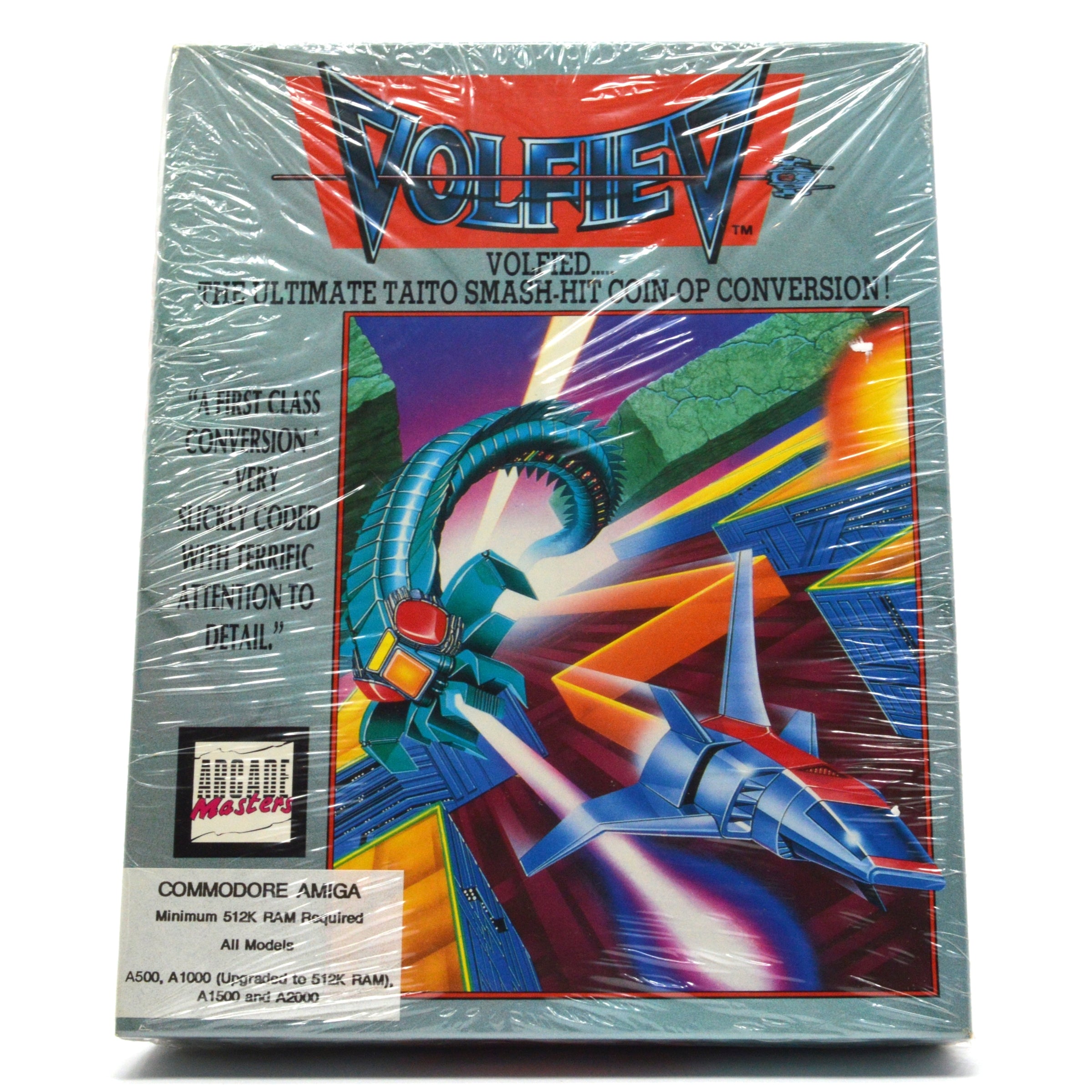 Brand New Commodore Amiga 512K Volfied Computer Game - Factory Sealed in Shrink Wrap | Retro Gaming Collectible for Vintage PC Enthusiasts & Classic Arcade Lovers